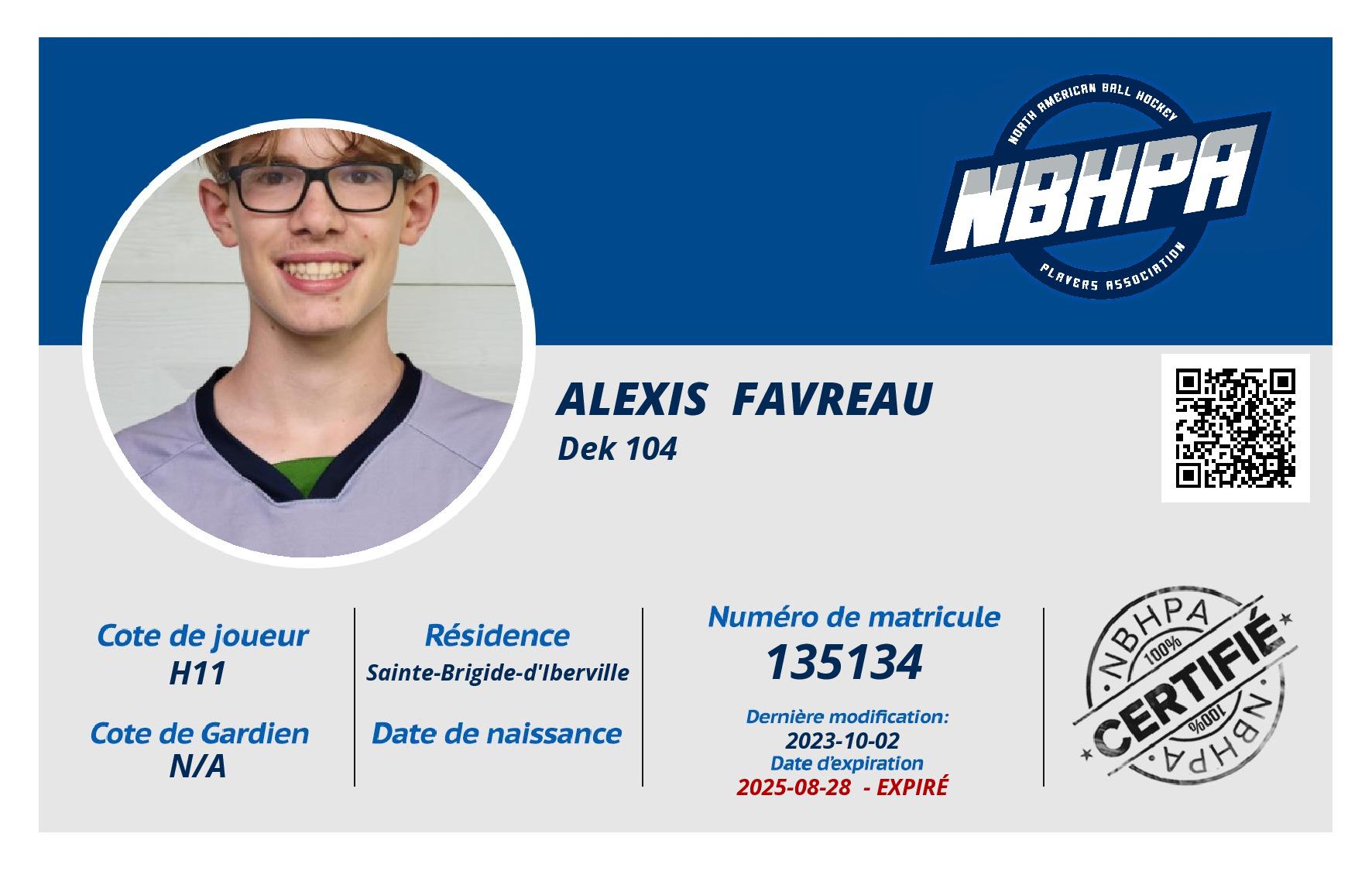 Alexis  Favreau