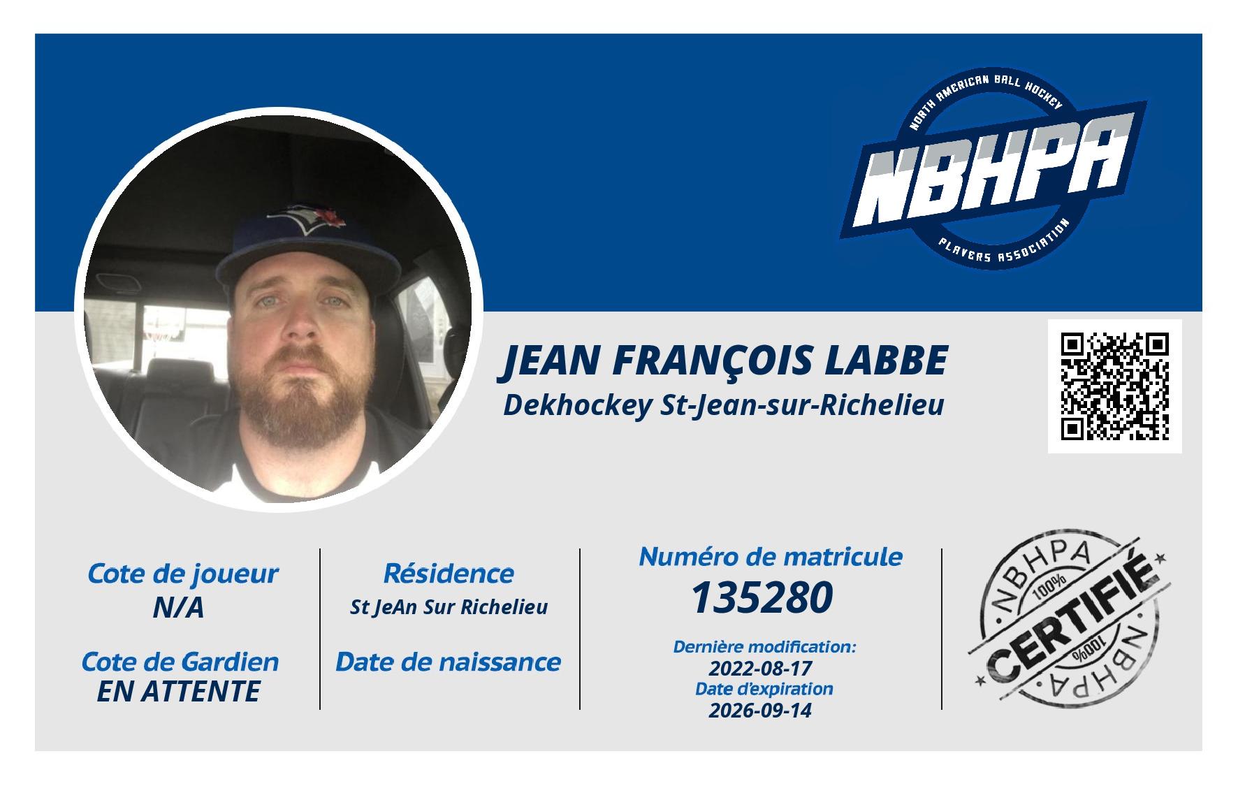 Jean françois Labbe