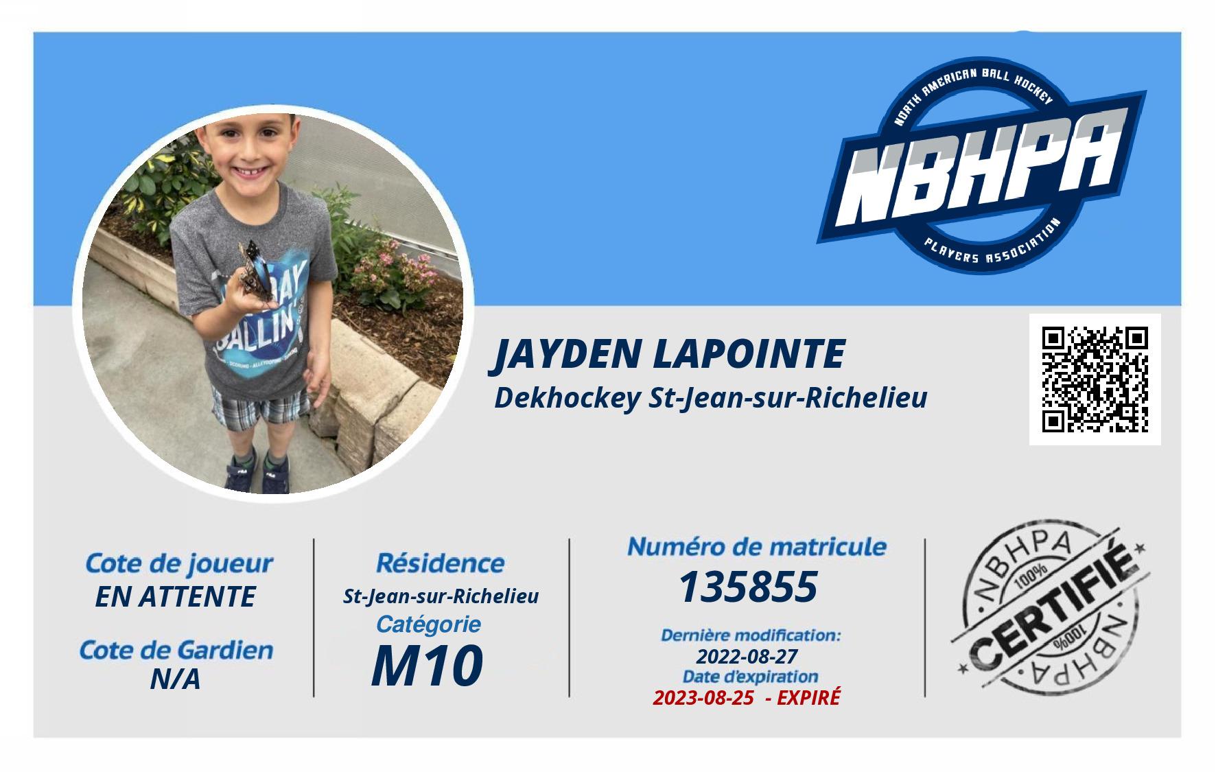 Jayden Lapointe