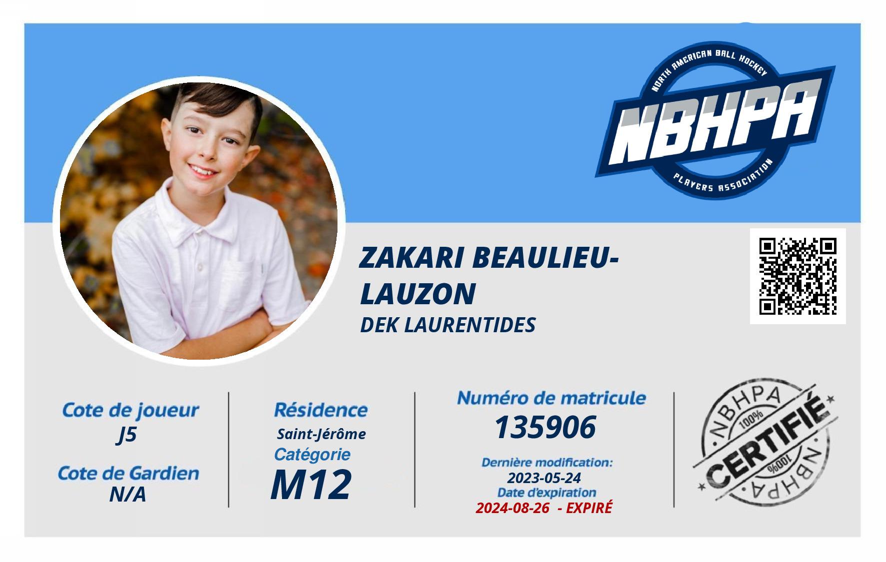 Zakari Beaulieu-Lauzon