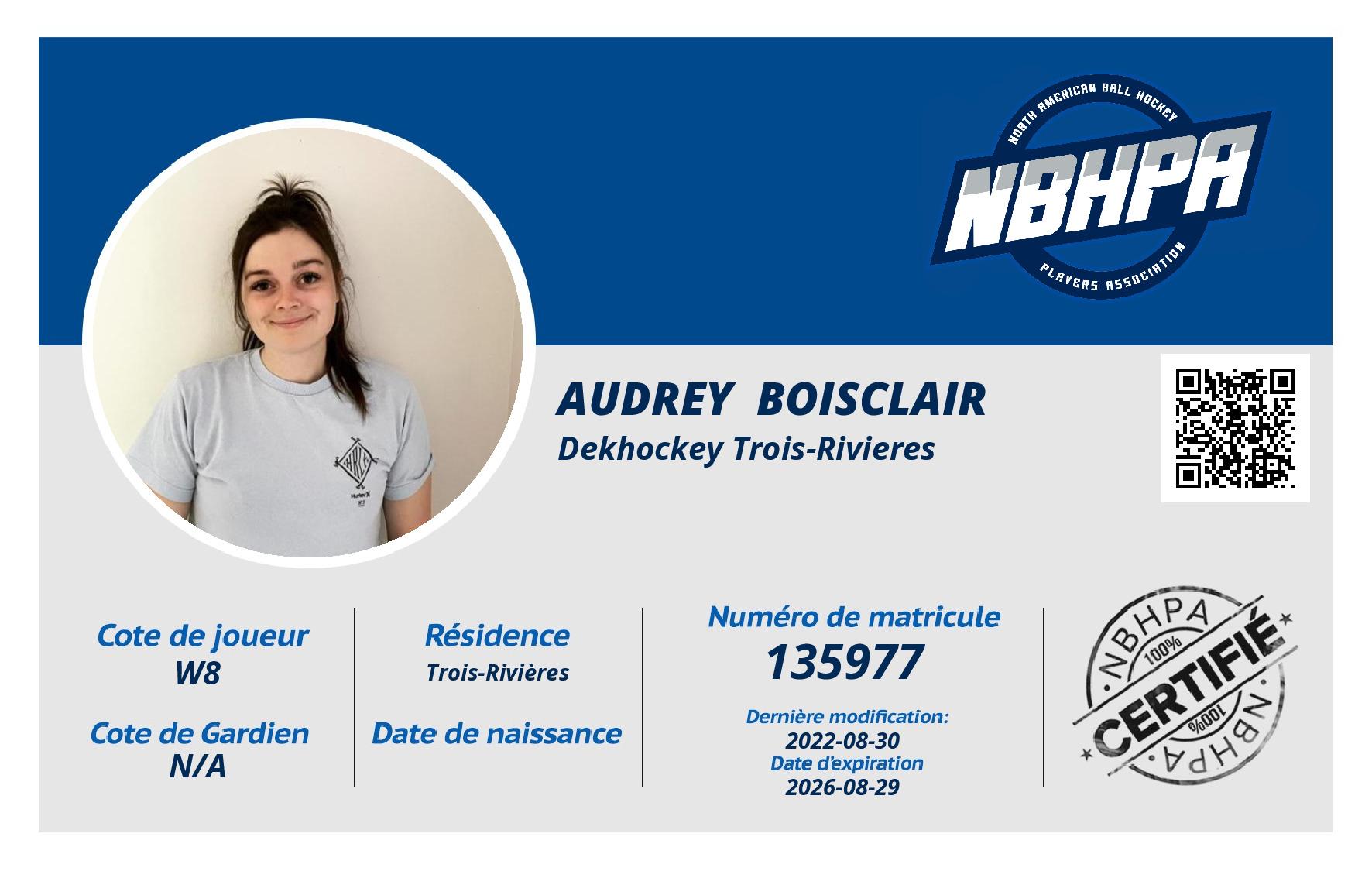 Audrey  Boisclair 