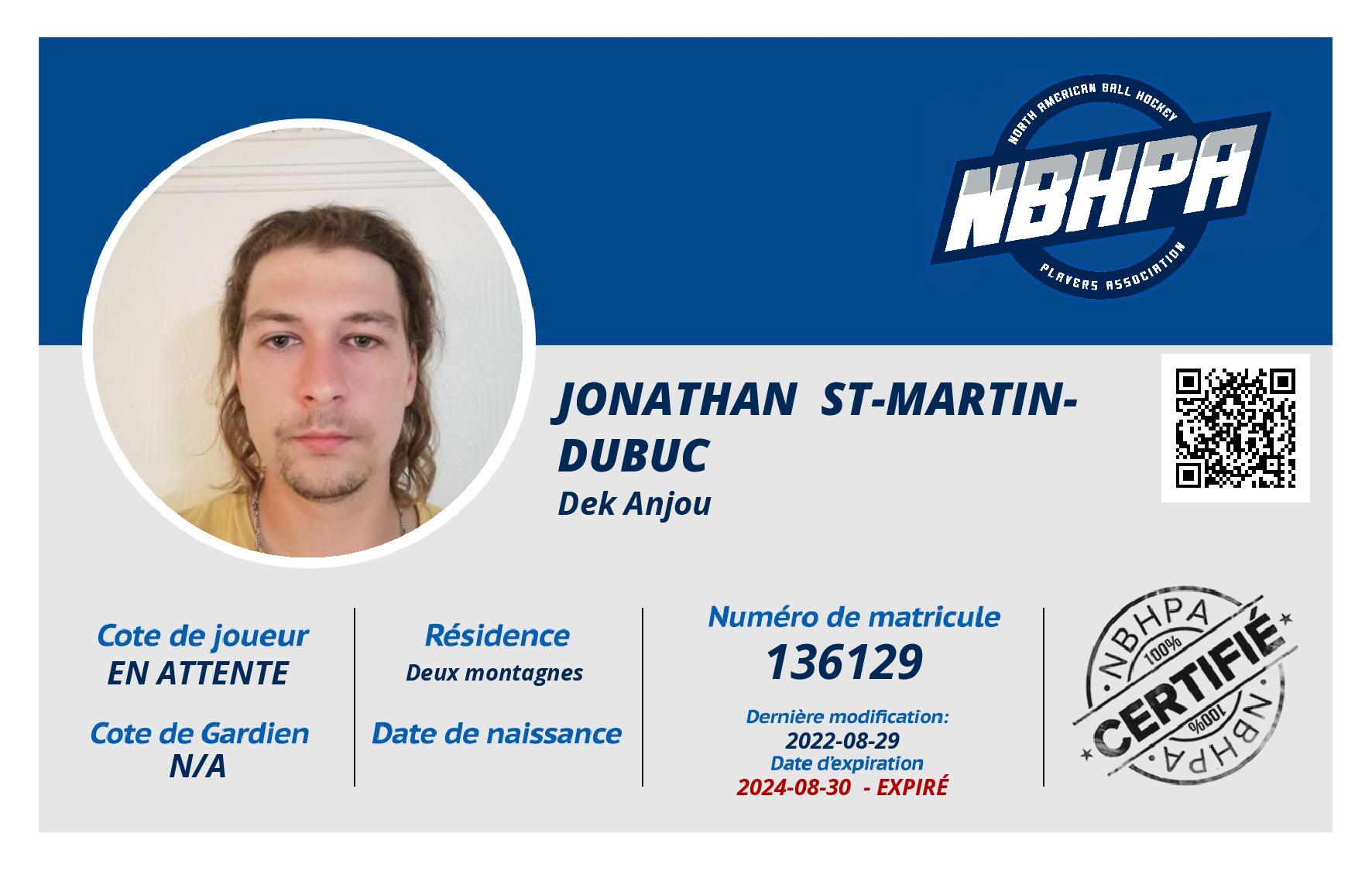 Jonathan  St-Martin-Dubuc 