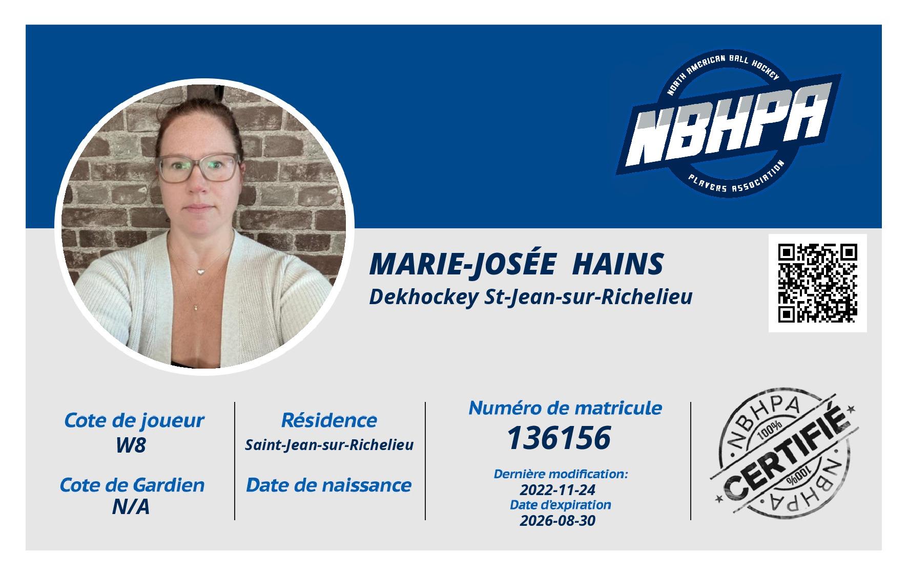 Marie-Josée  Hains