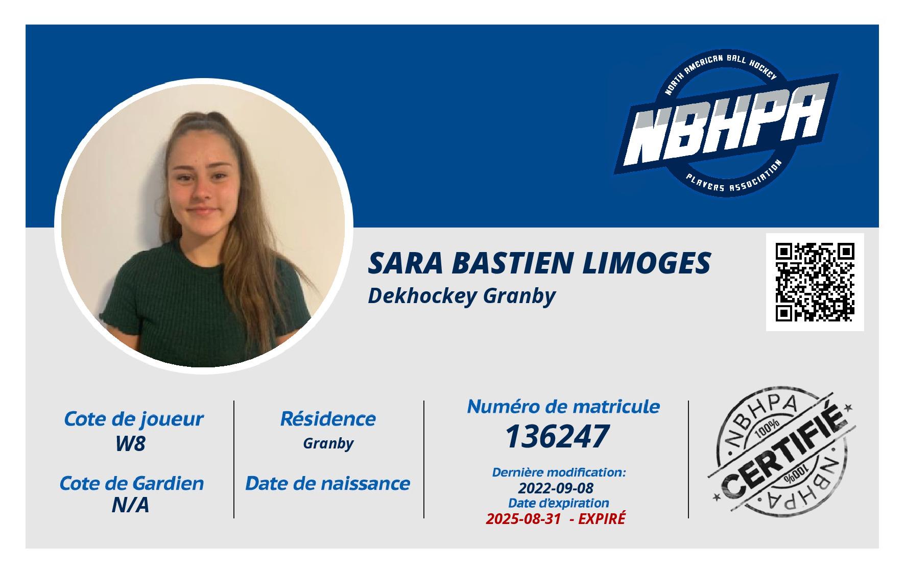 Sara Bastien Limoges