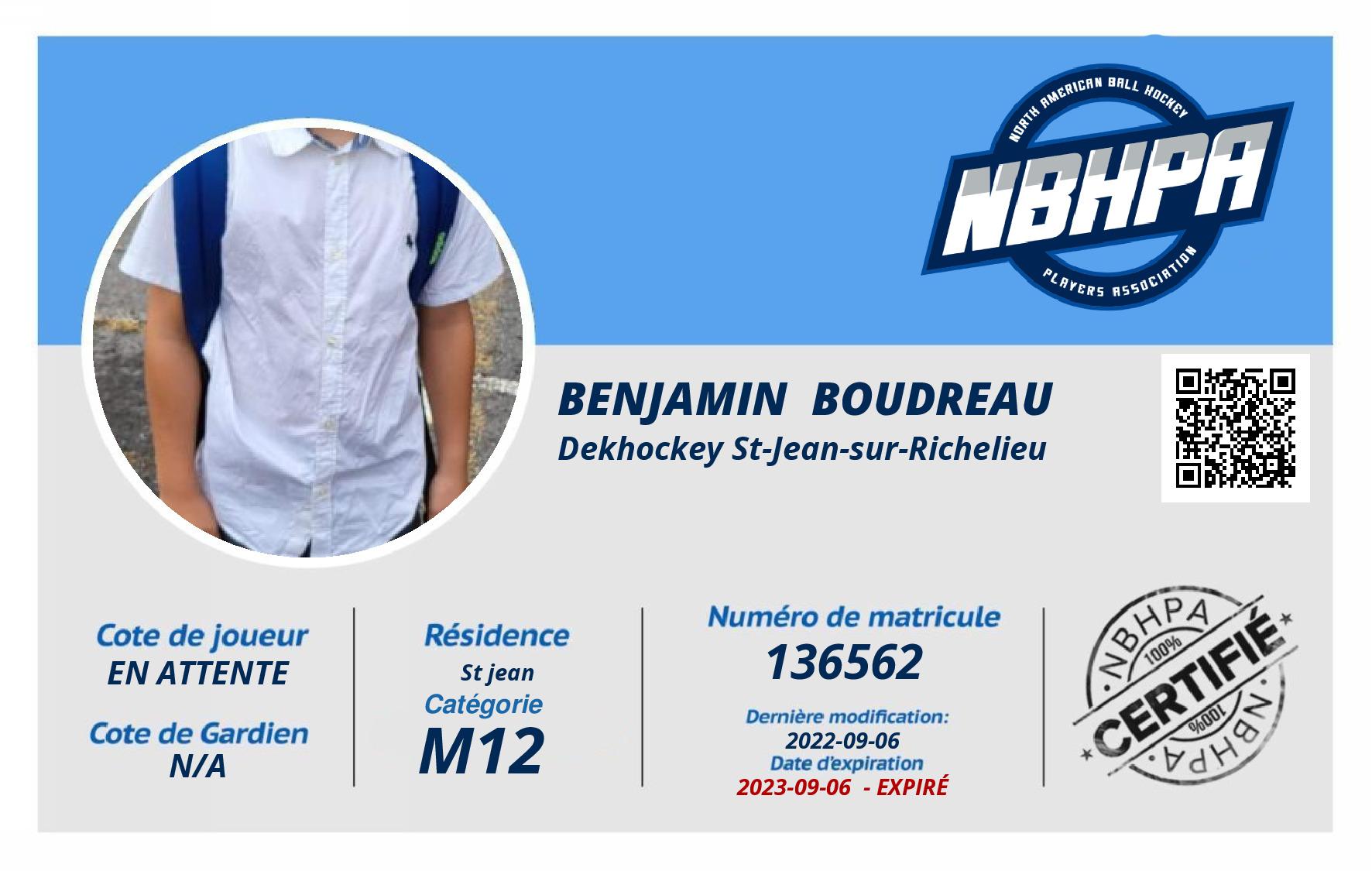 Benjamin  Boudreau
