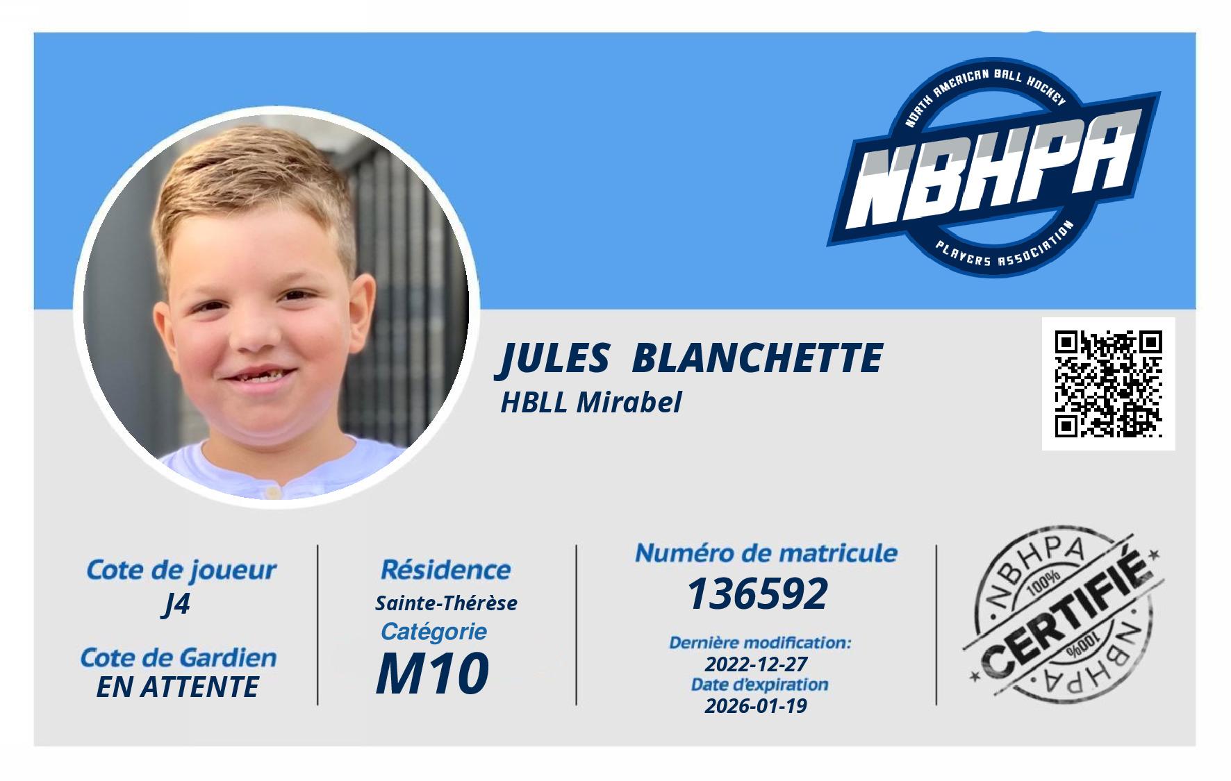 Jules  Blanchette 