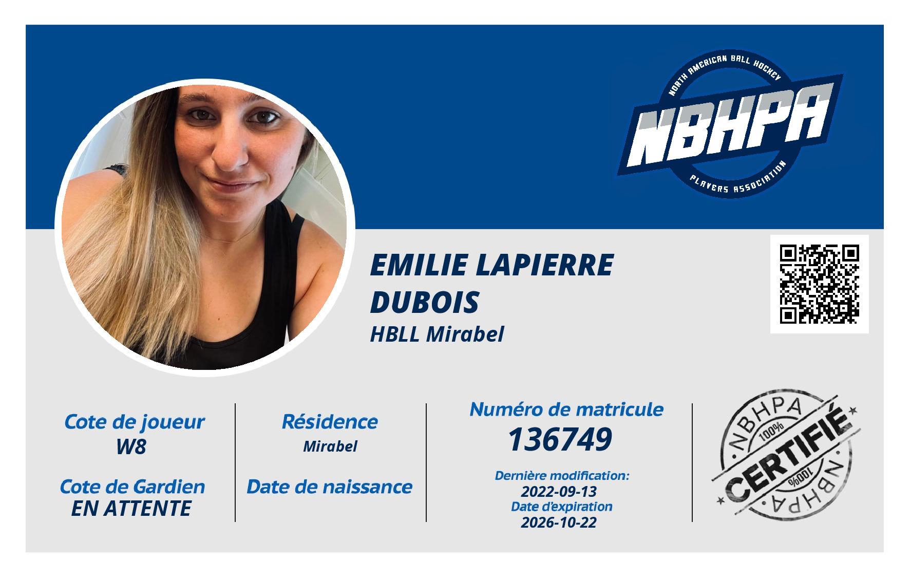 Emilie Lapierre dubois