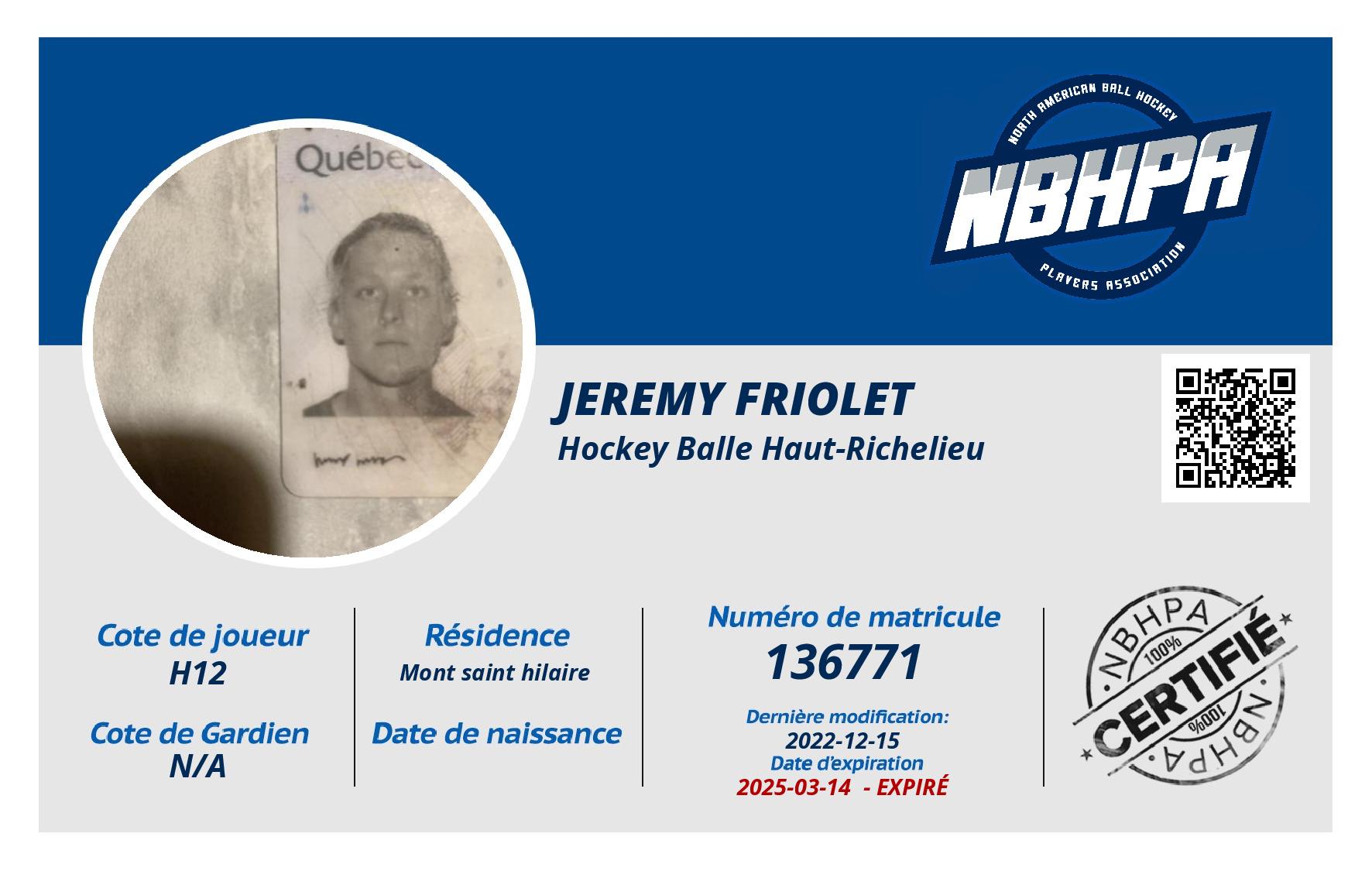 Jeremy Friolet