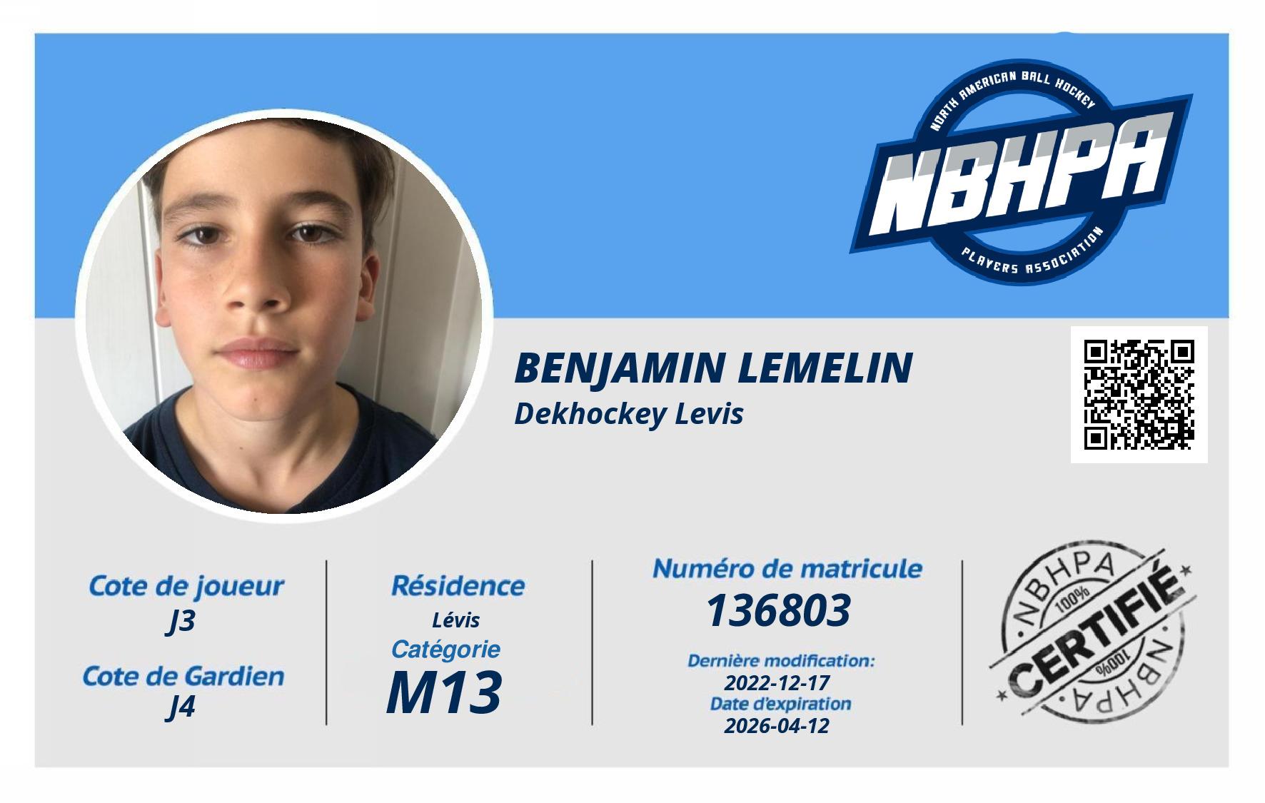 Benjamin Lemelin