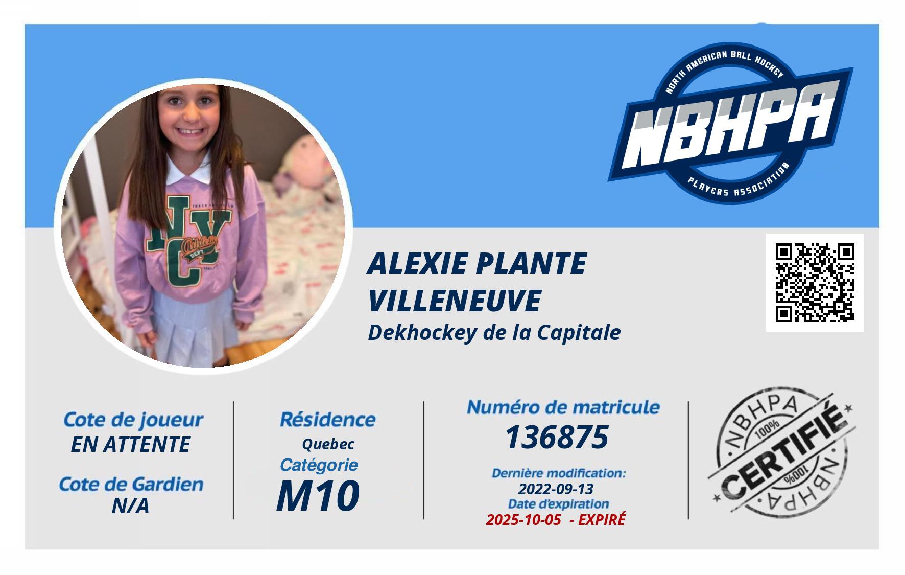 Alexie Plante Villeneuve  