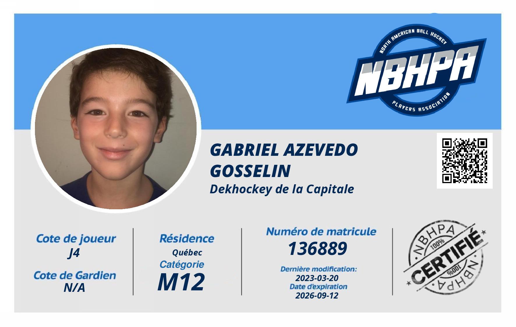 Gabriel Azevedo Gosselin