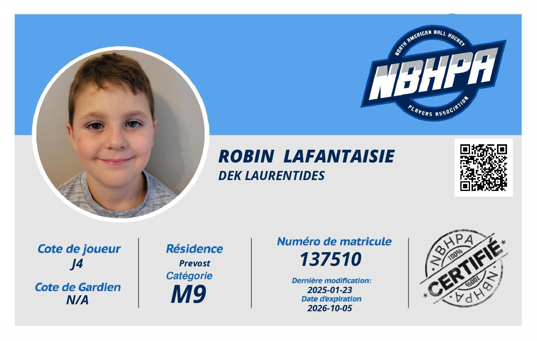 Robin  Lafantaisie