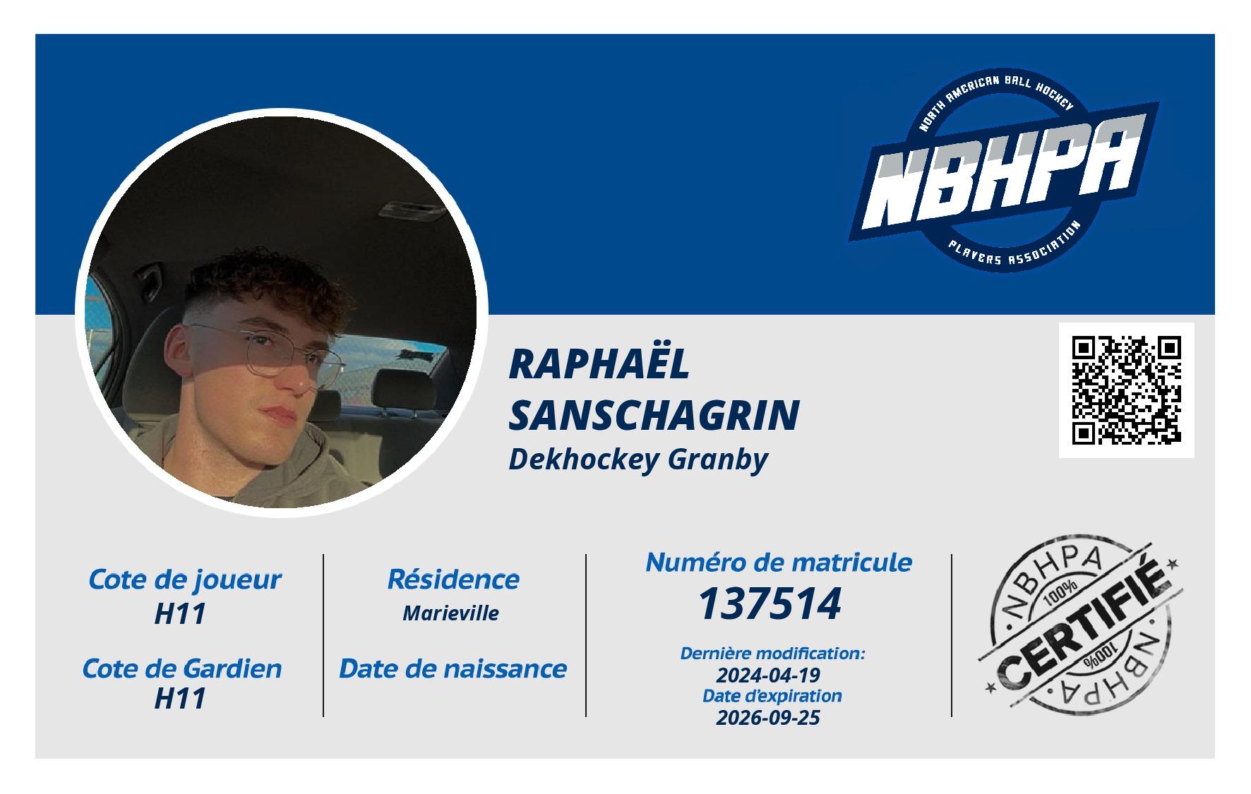 Raphaël Sanschagrin