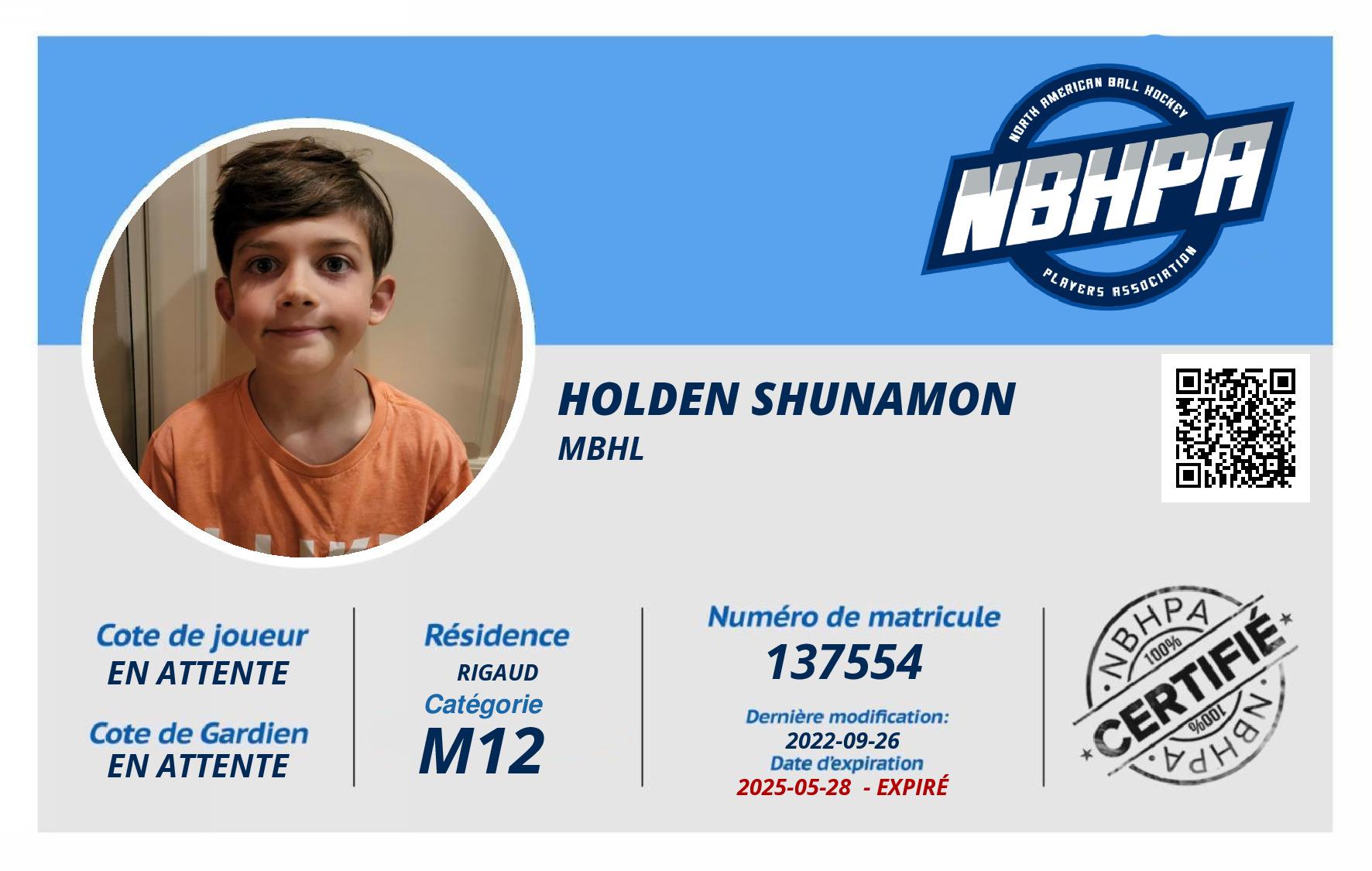 Holden Shunamon