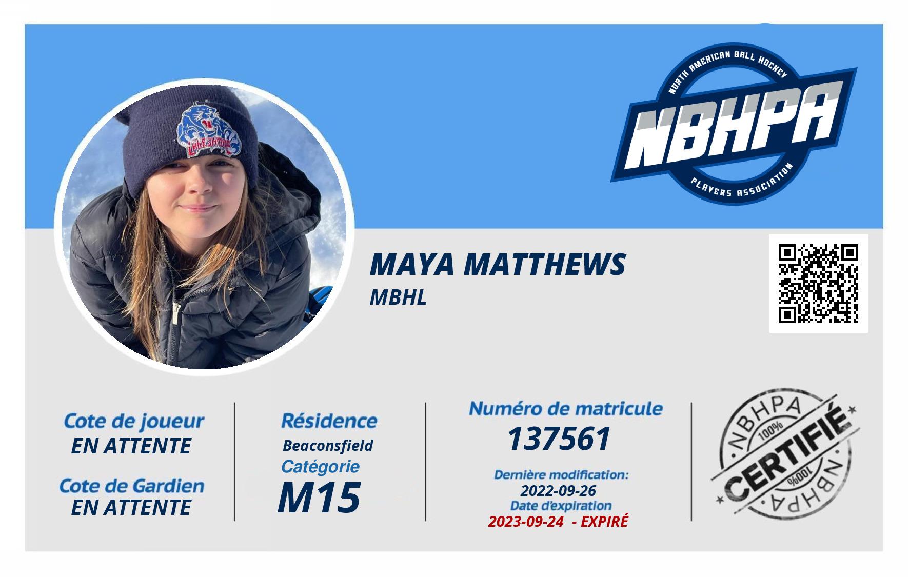 Maya Matthews 