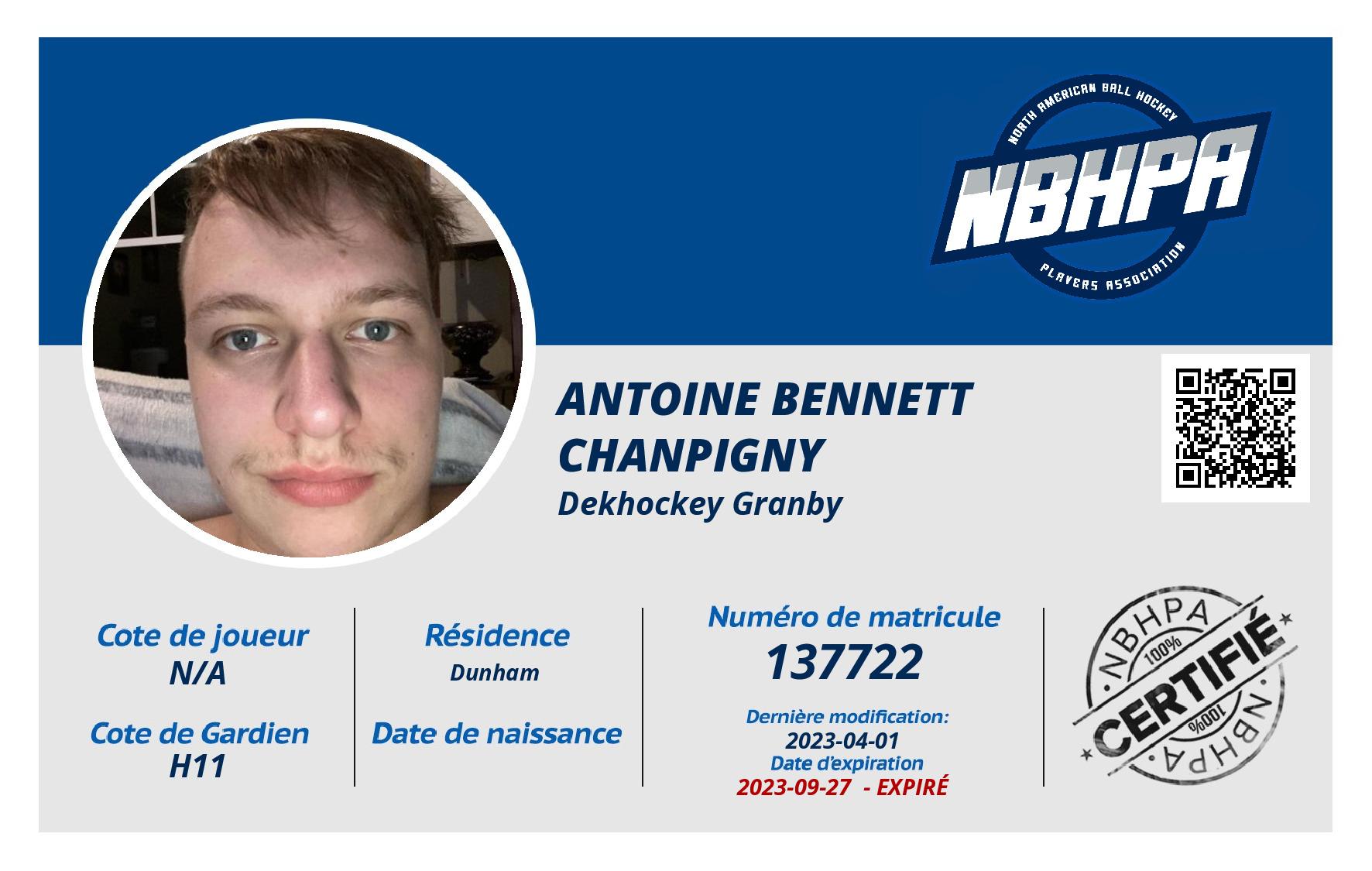 Antoine Bennett Chanpigny