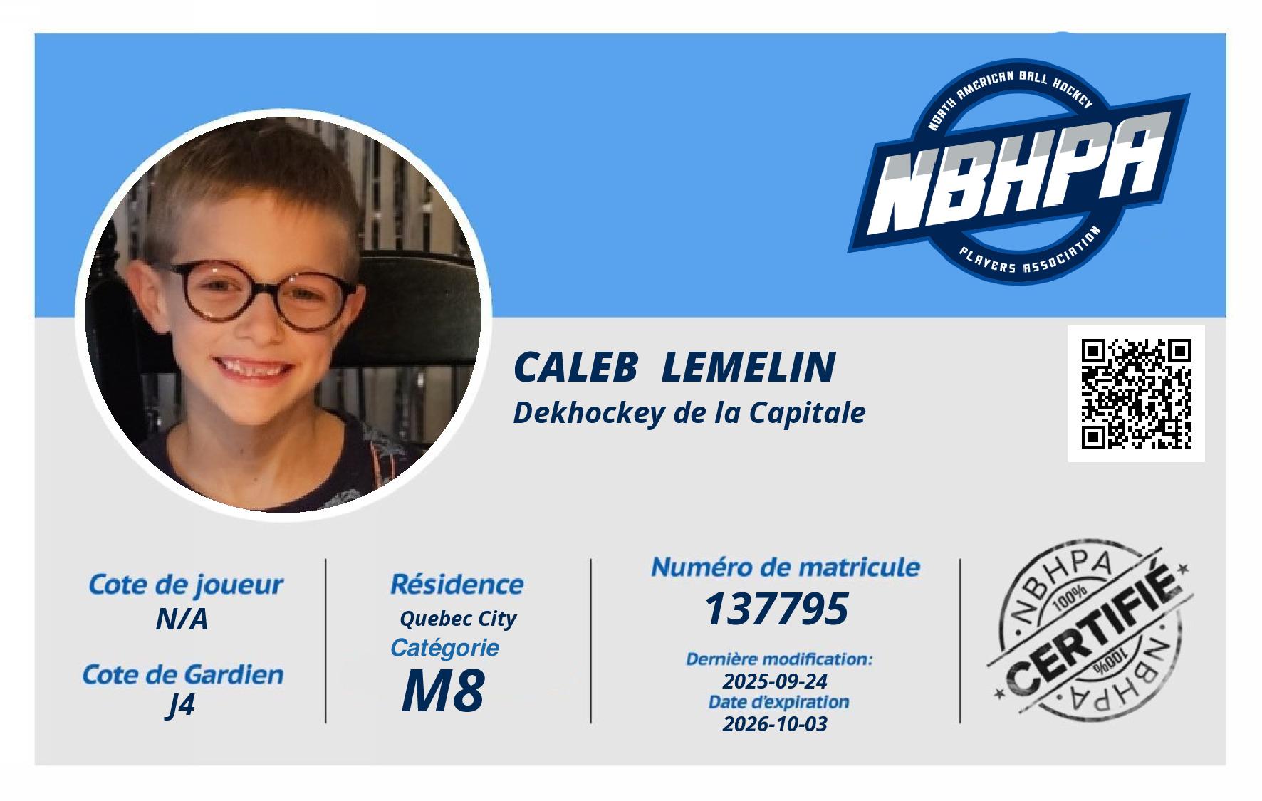 Caleb  Lemelin