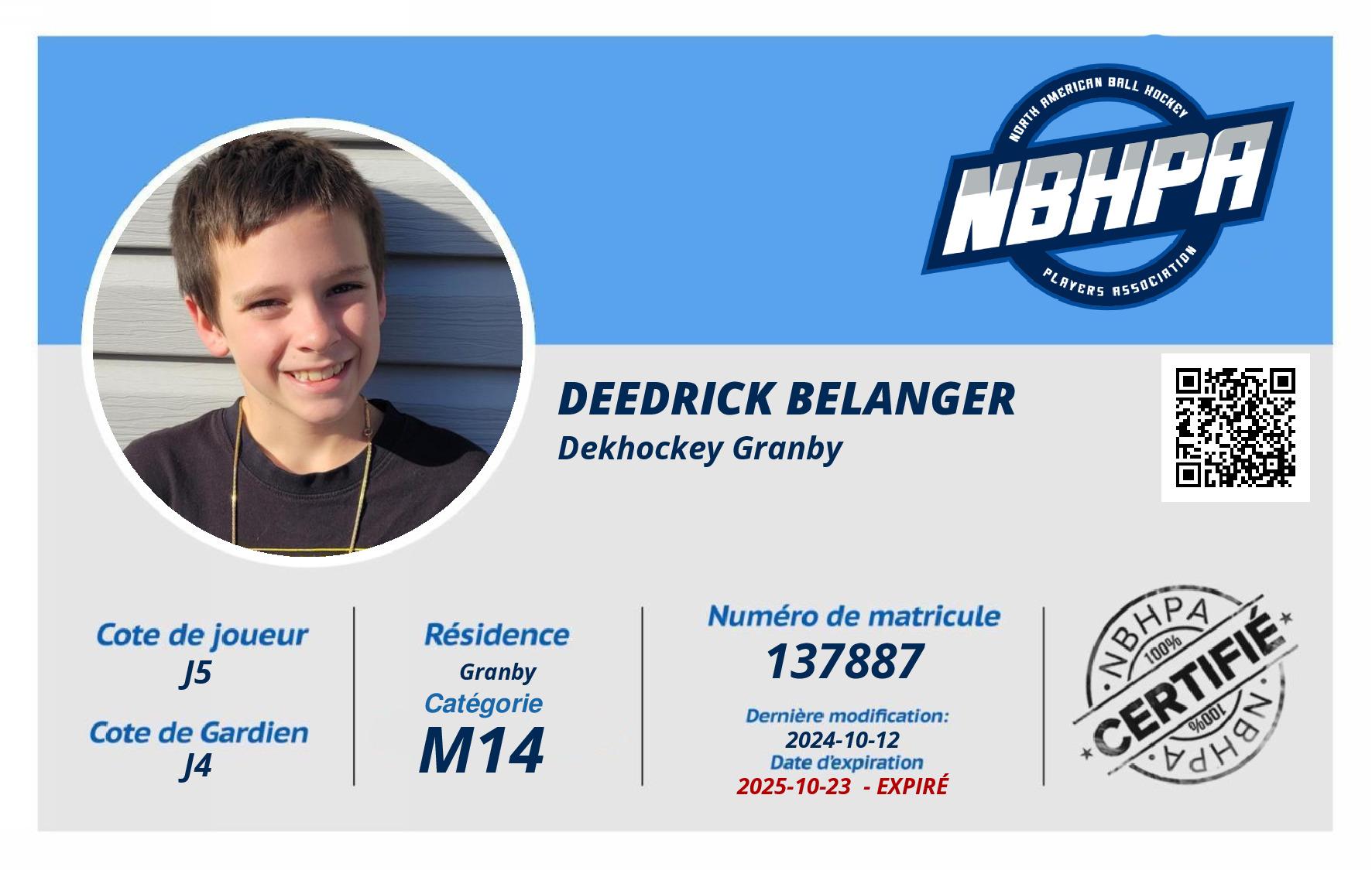 Deedrick Belanger