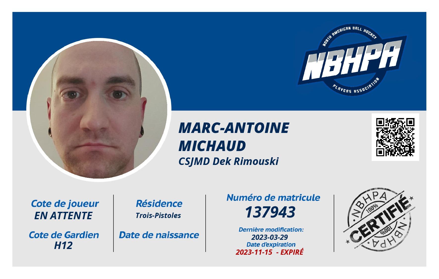 Marc-Antoine  Michaud