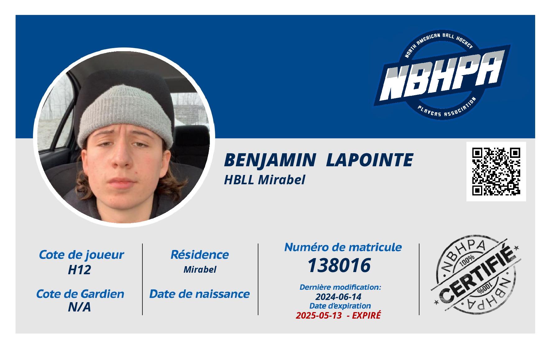 Benjamin  Lapointe