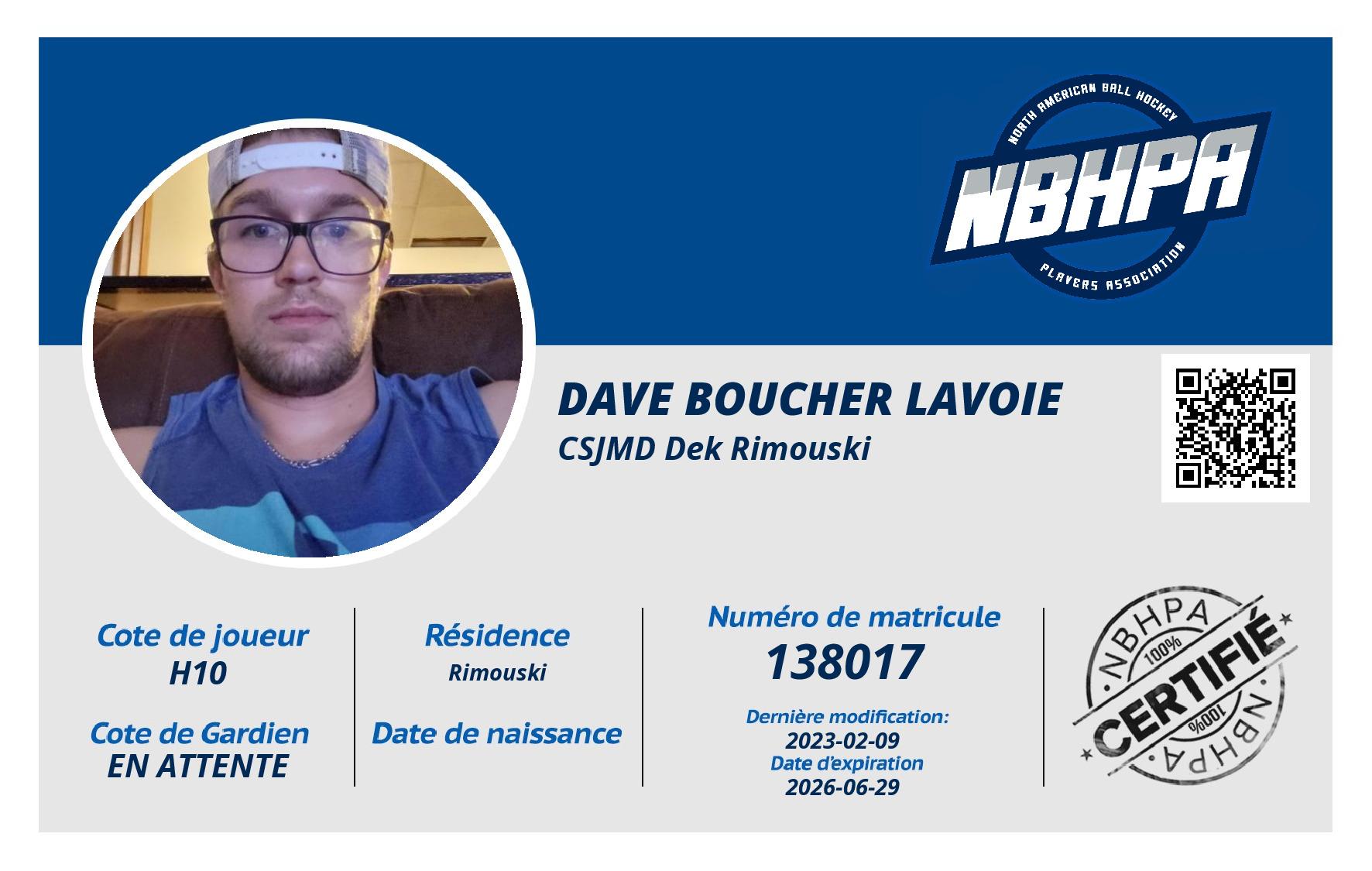 Dave Boucher lavoie