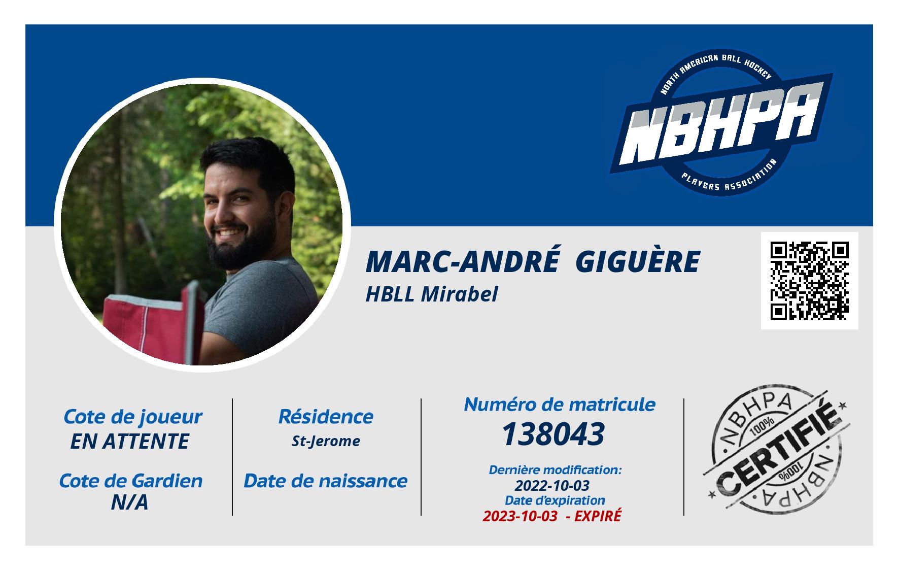 Marc-André  Giguère 