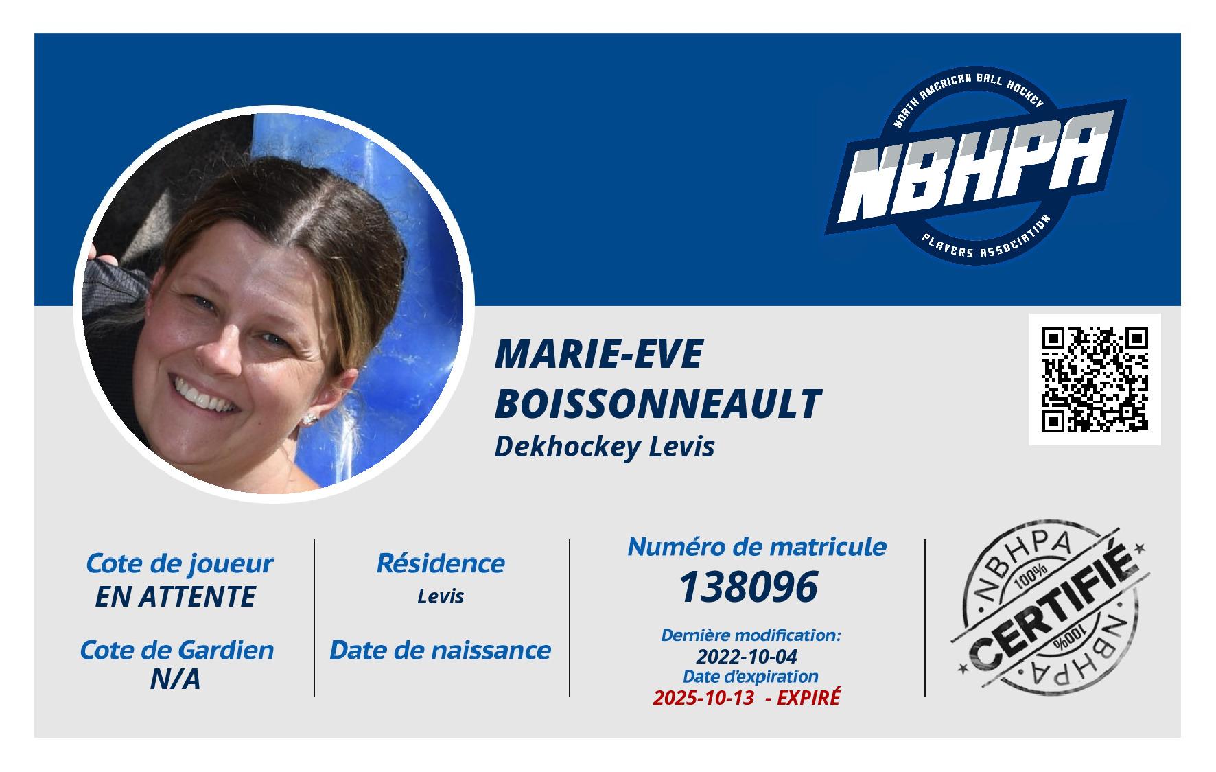 Marie-Eve Boissonneault 