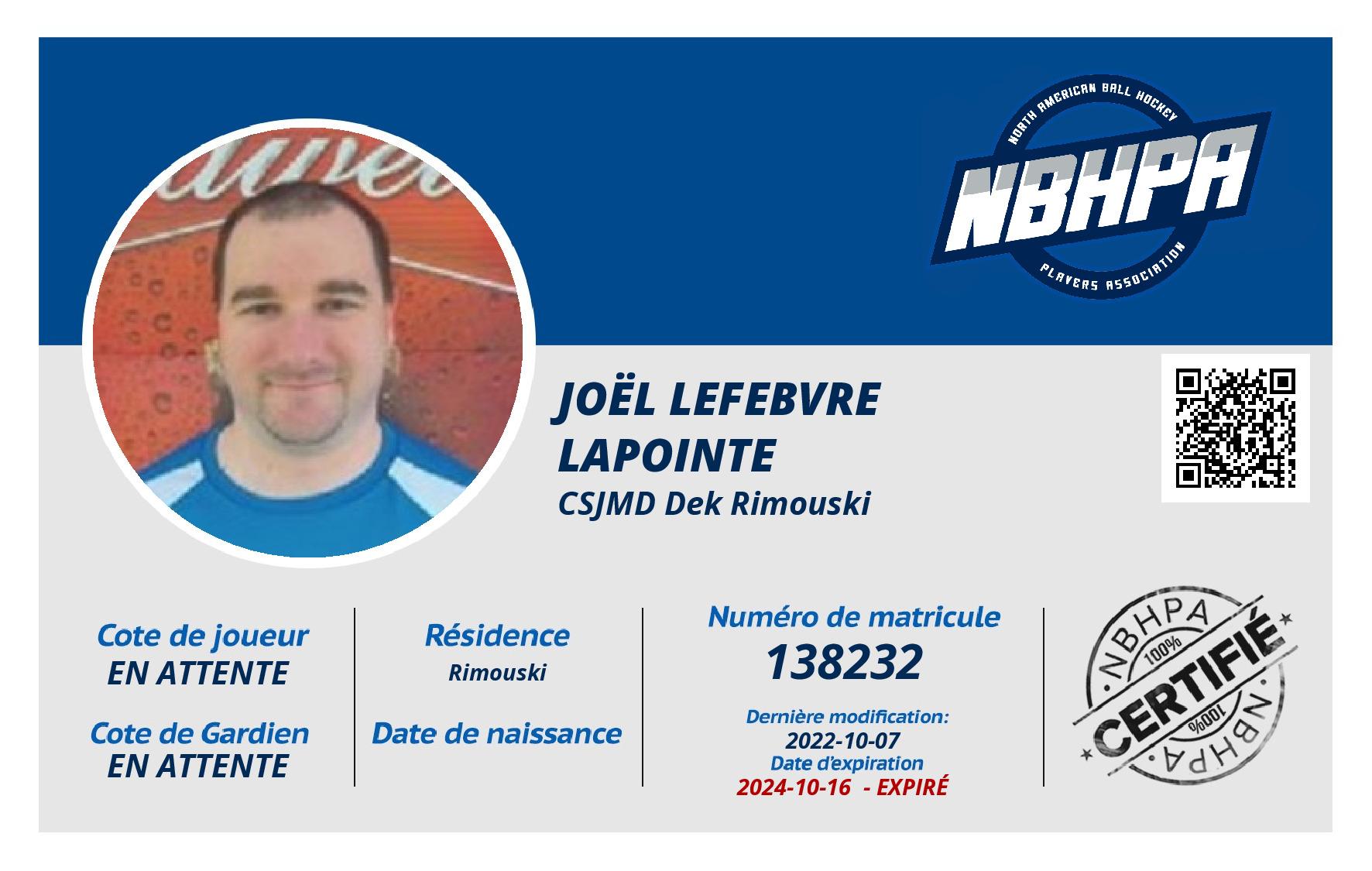 Joël Lefebvre Lapointe
