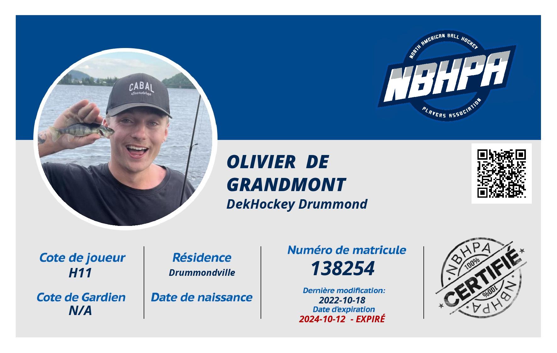 Olivier  De Grandmont 