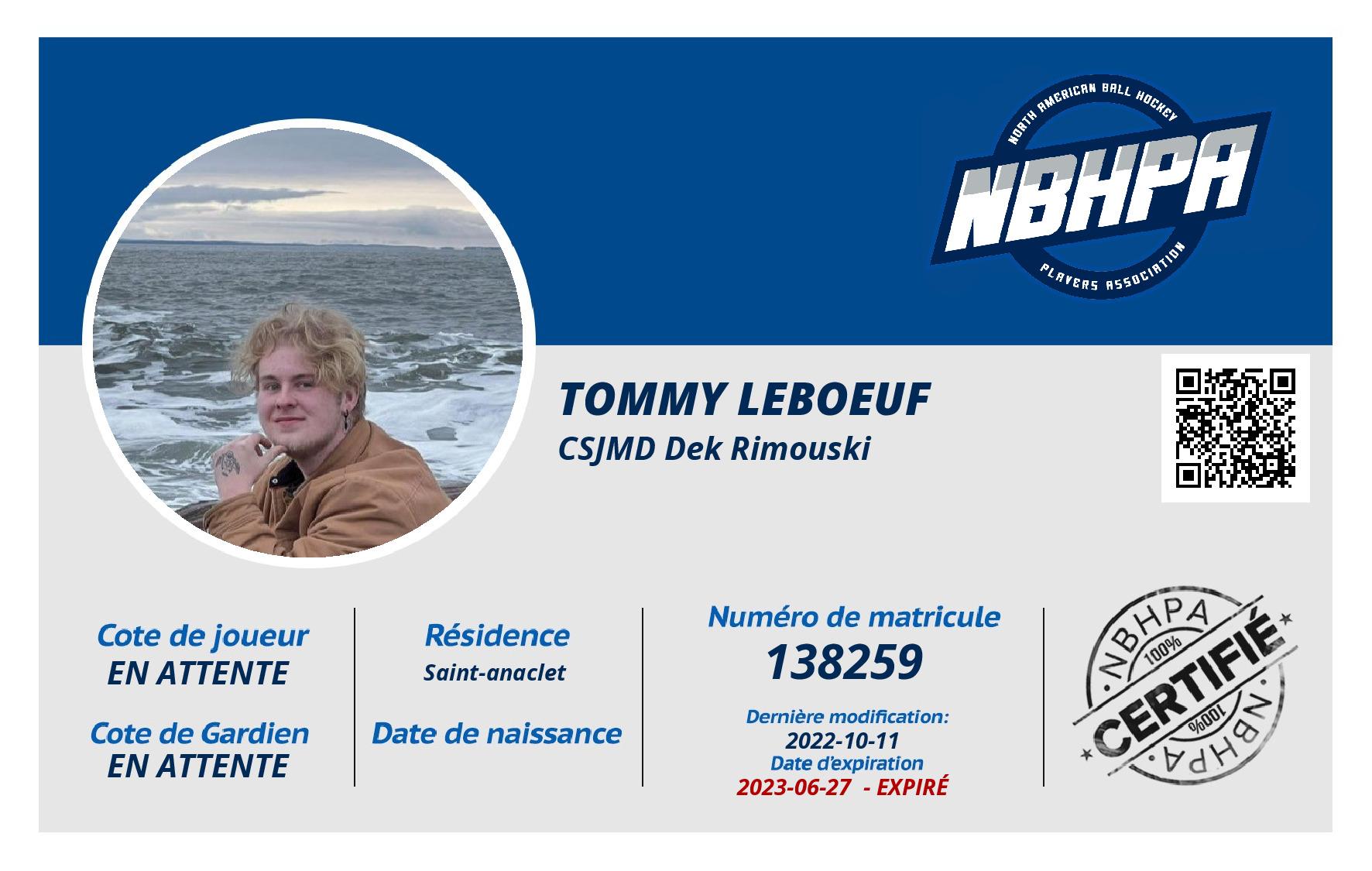 Tommy Leboeuf