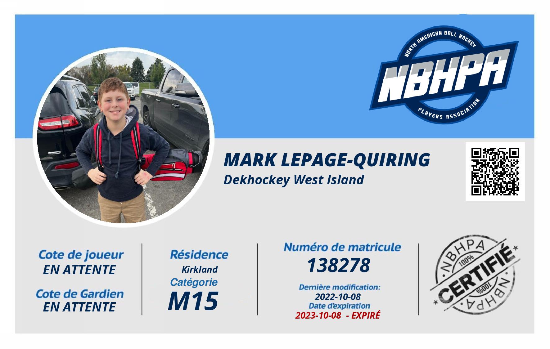 Mark Lepage-Quiring 
