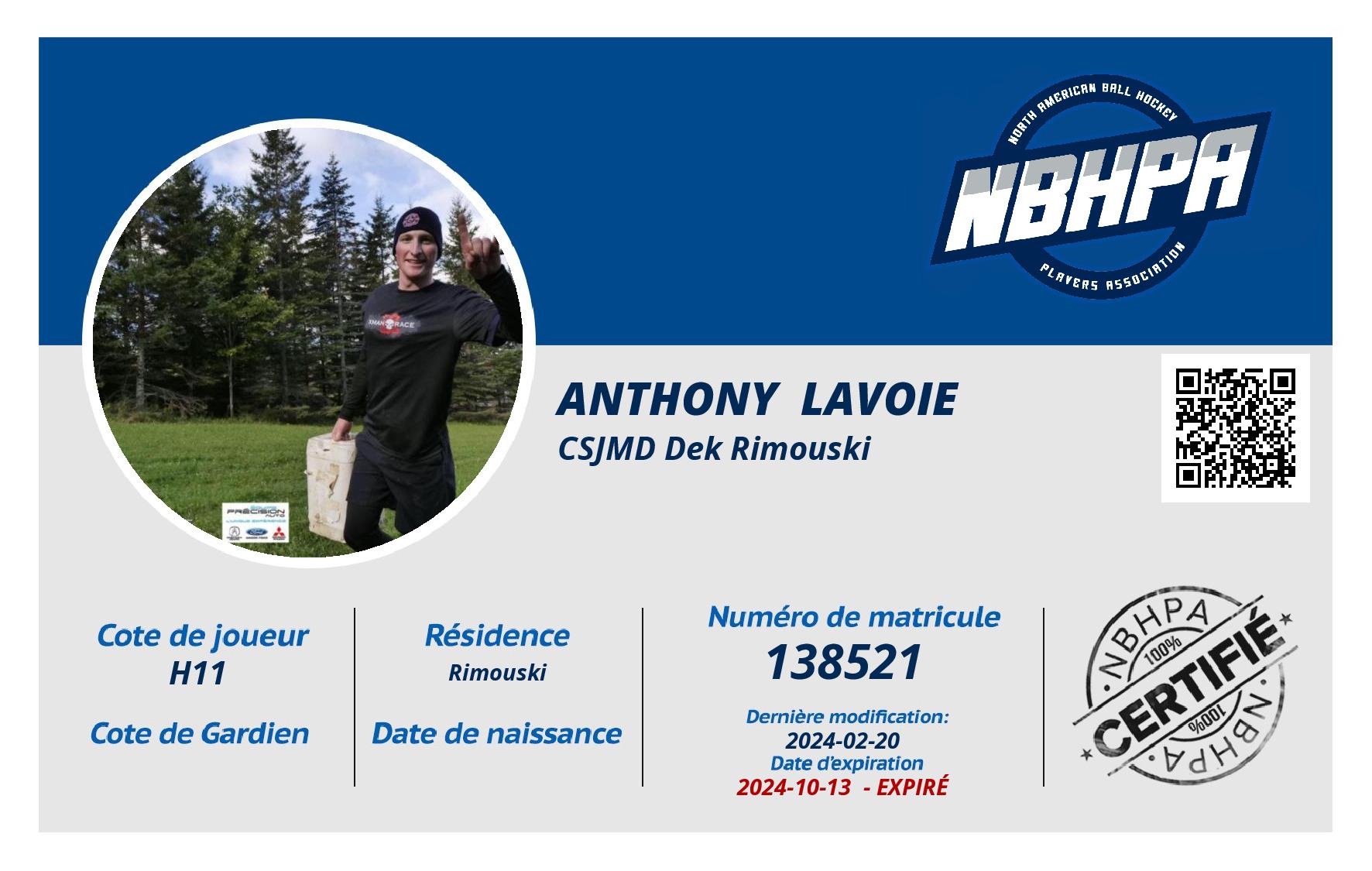 Anthony  Lavoie
