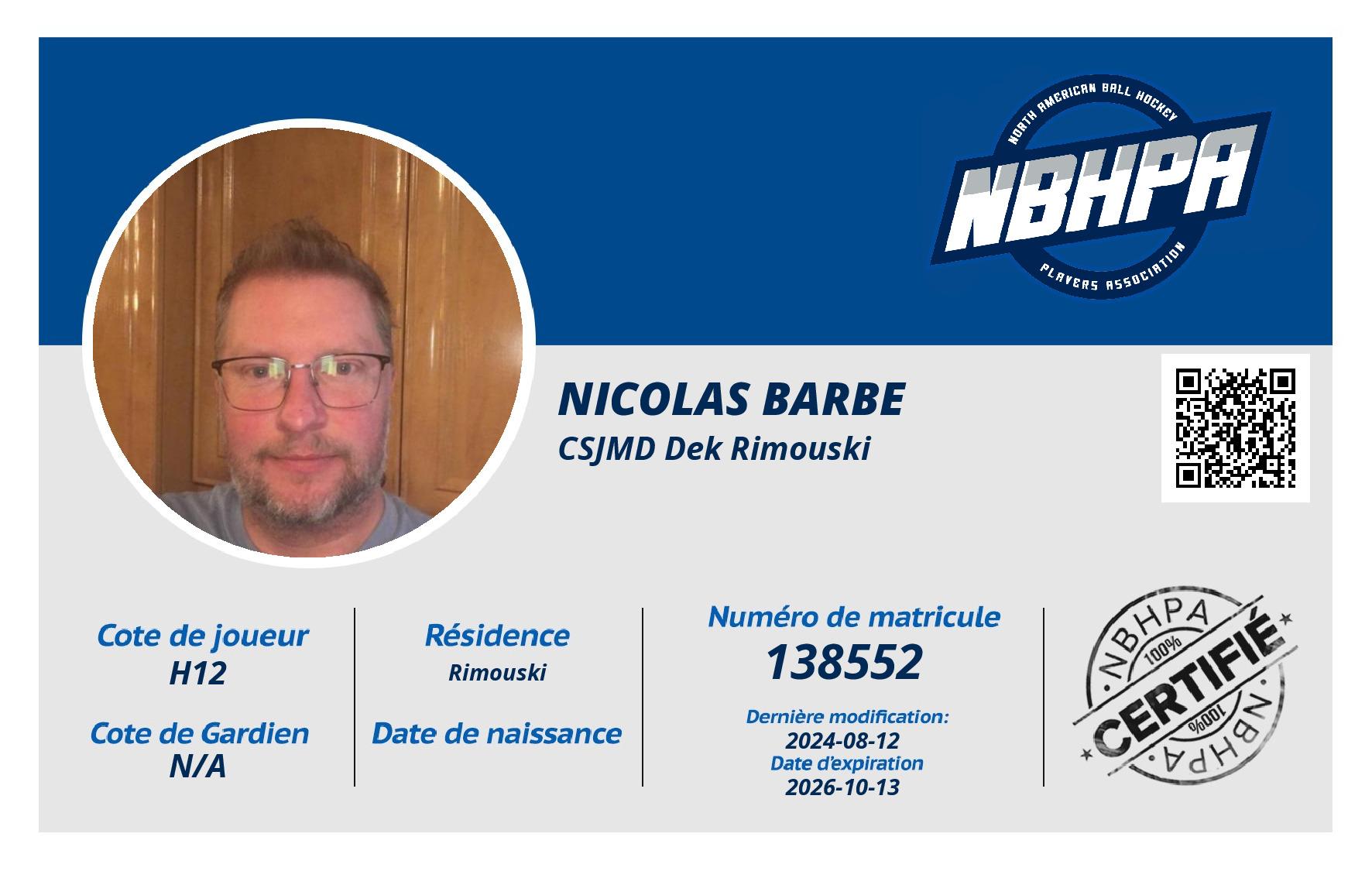 Nicolas Barbe