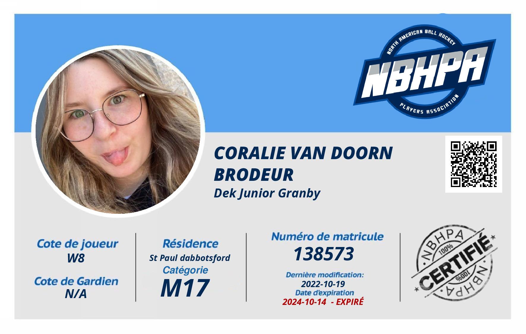 Coralie Van Doorn Brodeur