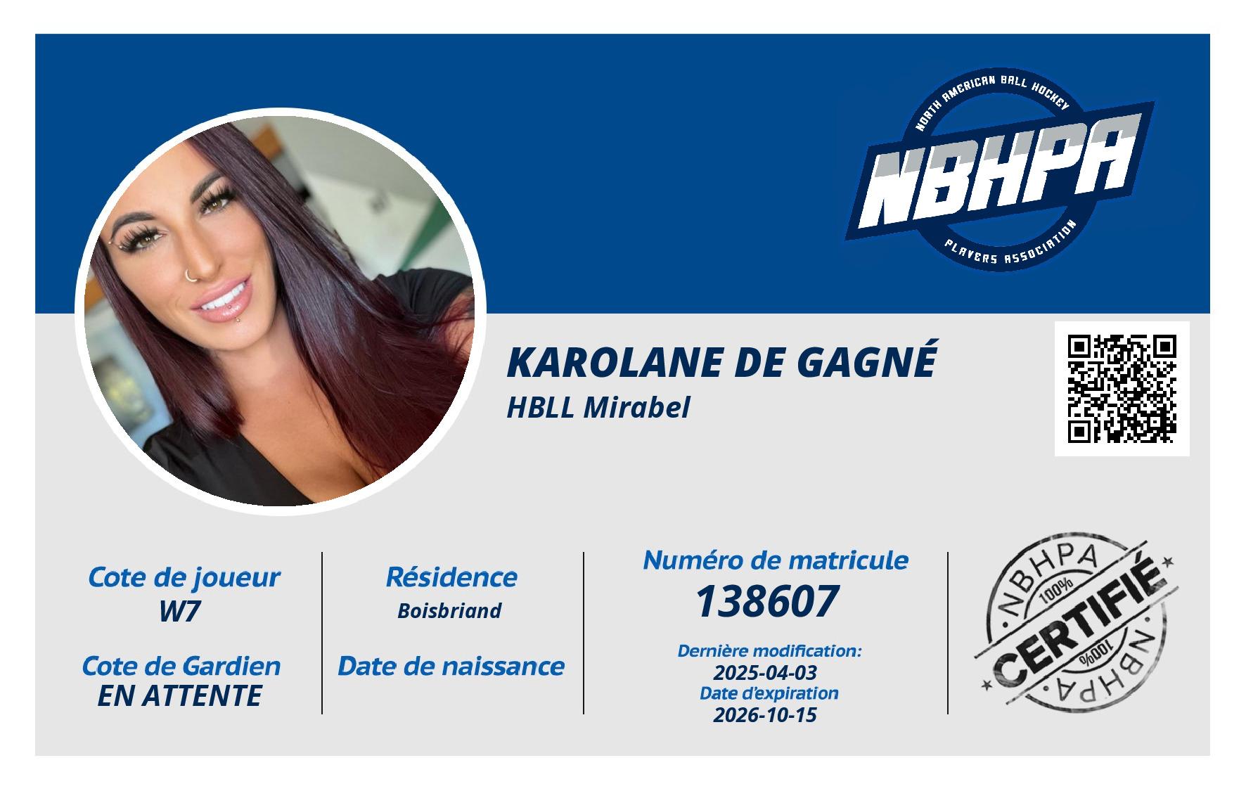Karolane De Gagné 