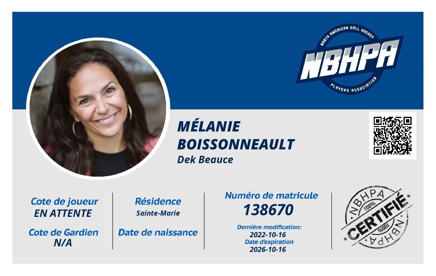 Mélanie  Boissonneault