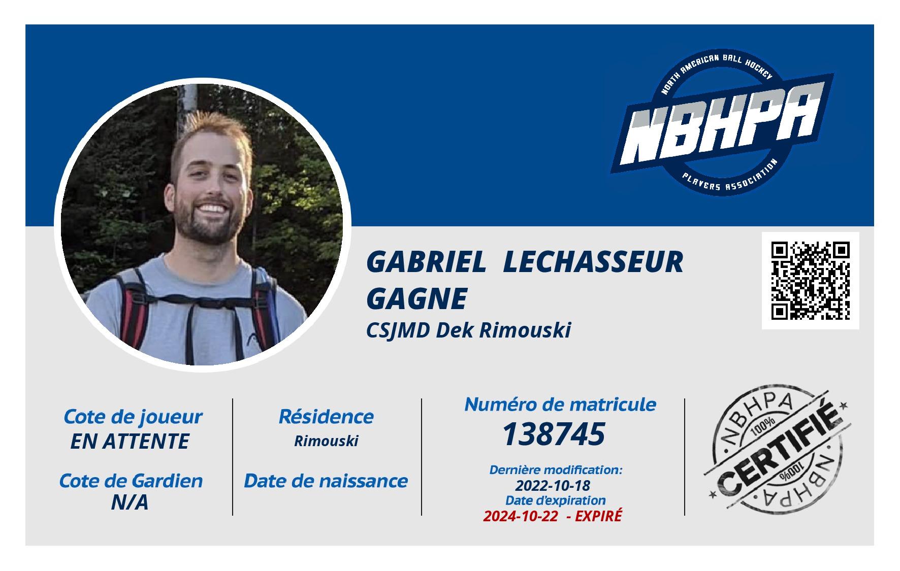 Gabriel  Lechasseur Gagne