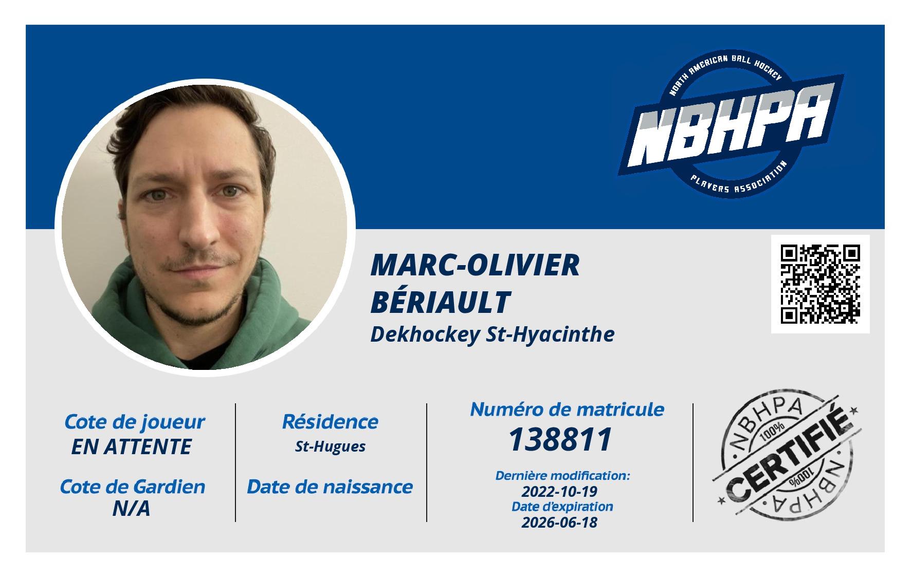 Marc-Olivier  Bériault