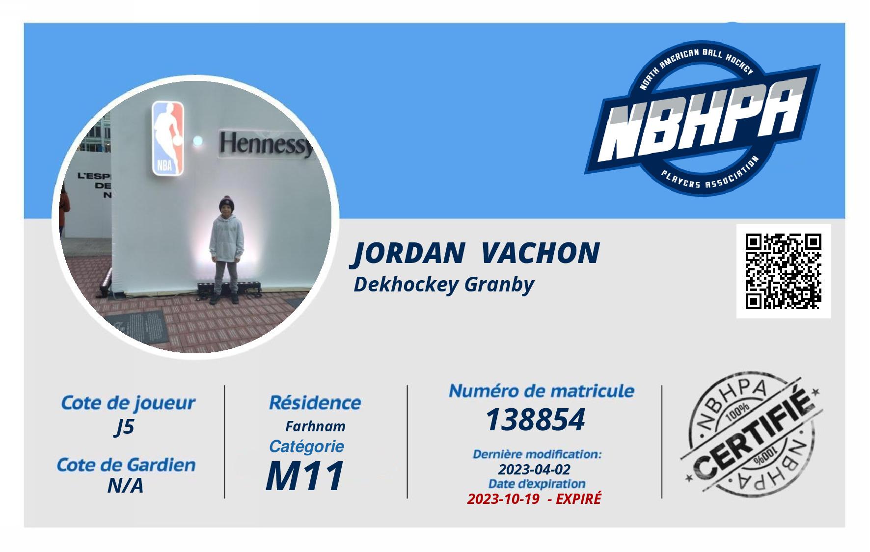Jordan  Vachon