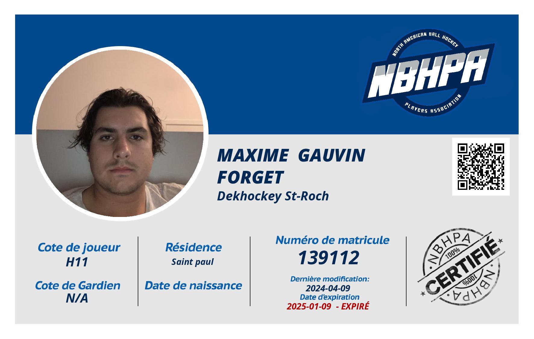 Maxime  Gauvin forget