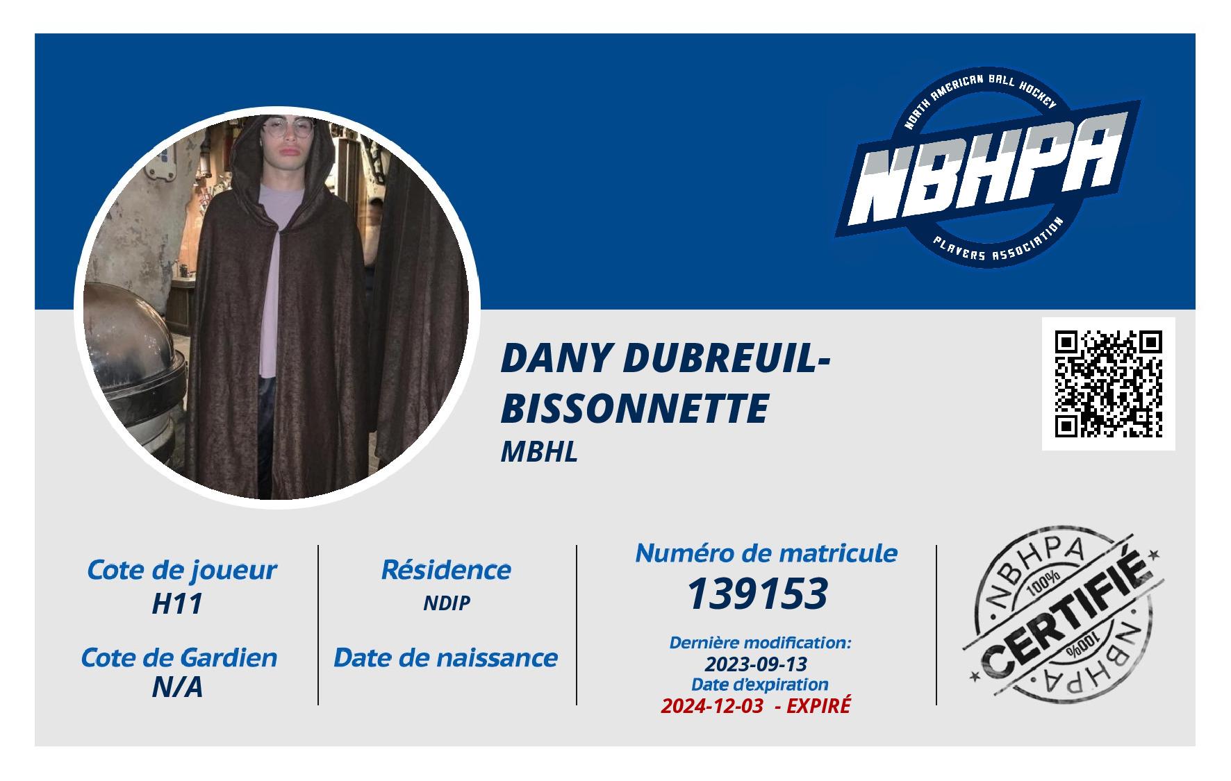 Dany Dubreuil-Bissonnette