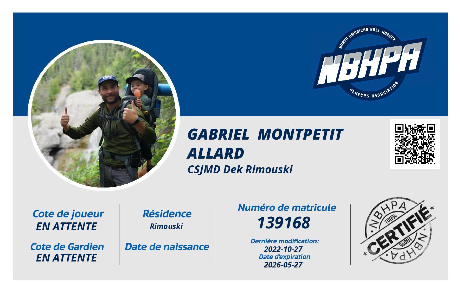 Gabriel  Montpetit Allard 