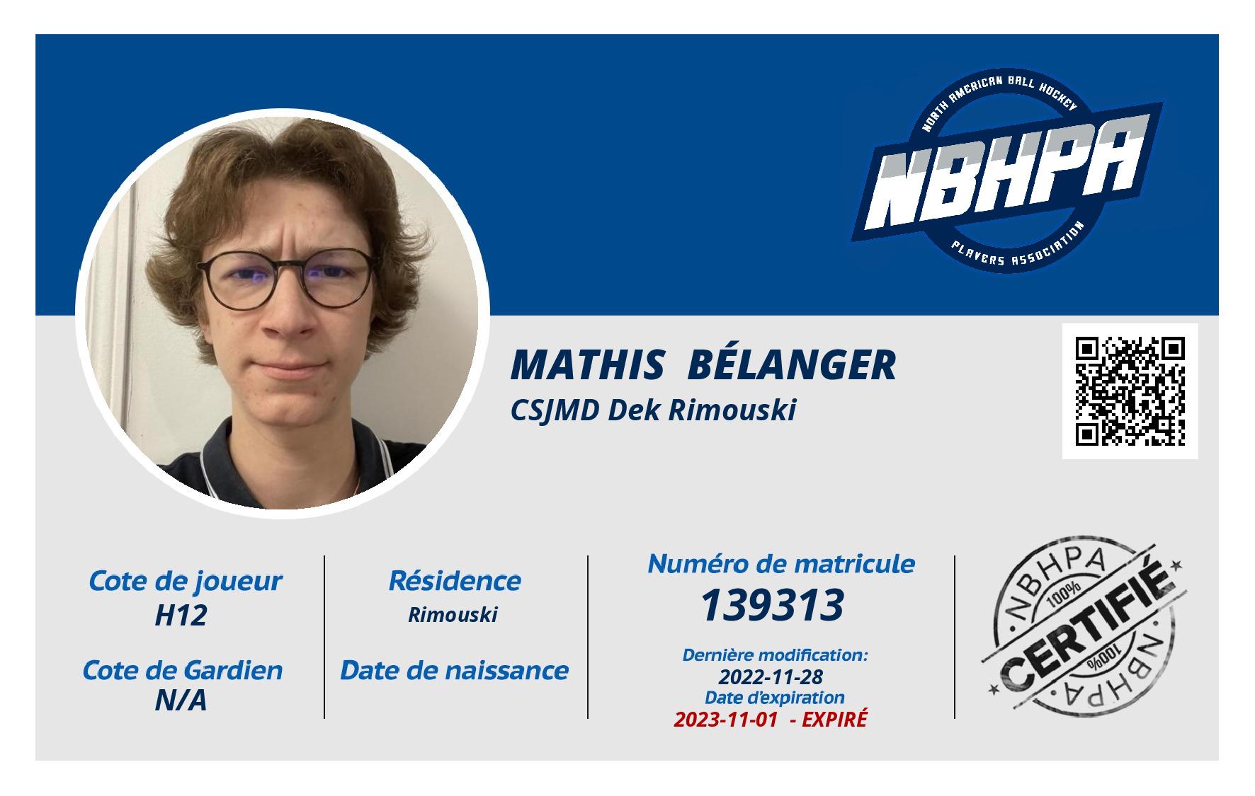 Mathis  Bélanger 