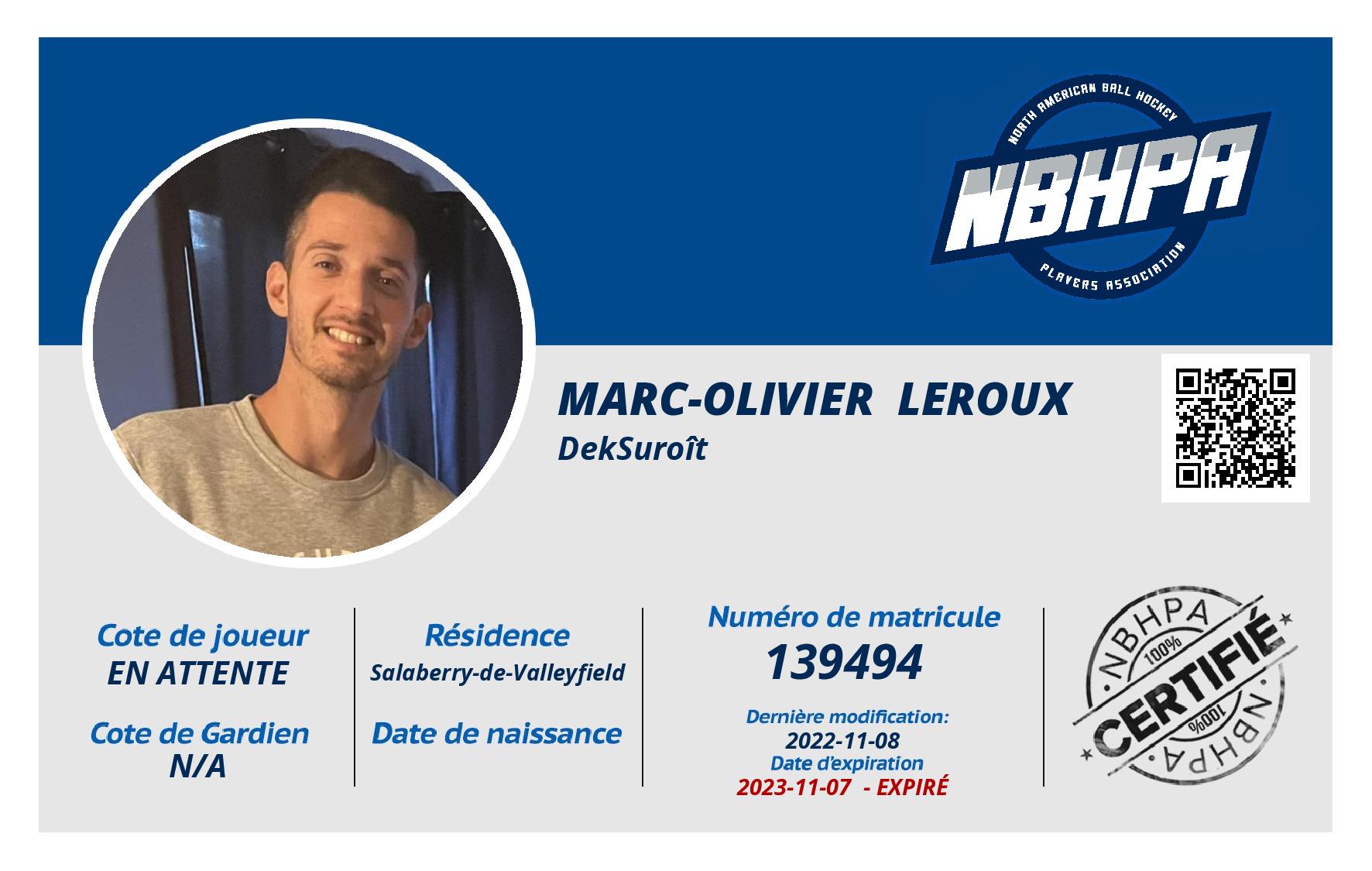 Marc-Olivier  Leroux