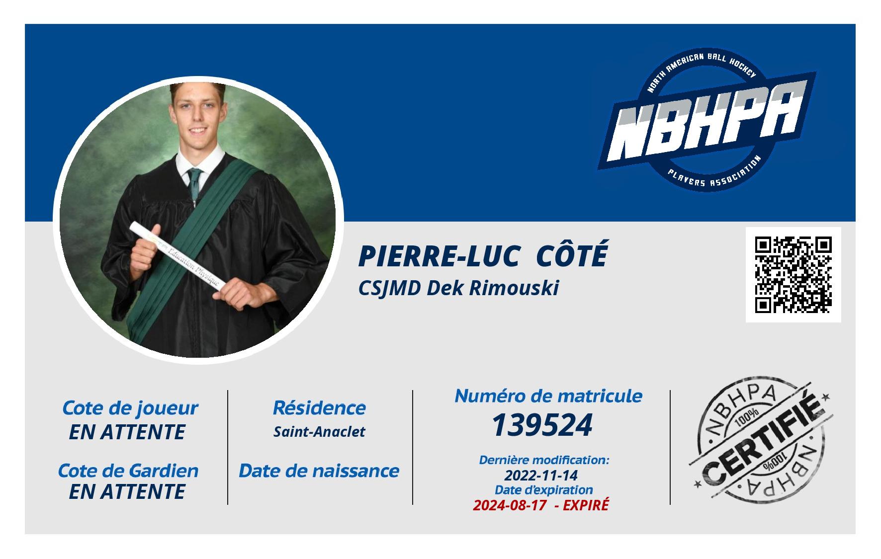 Pierre-Luc  Côté