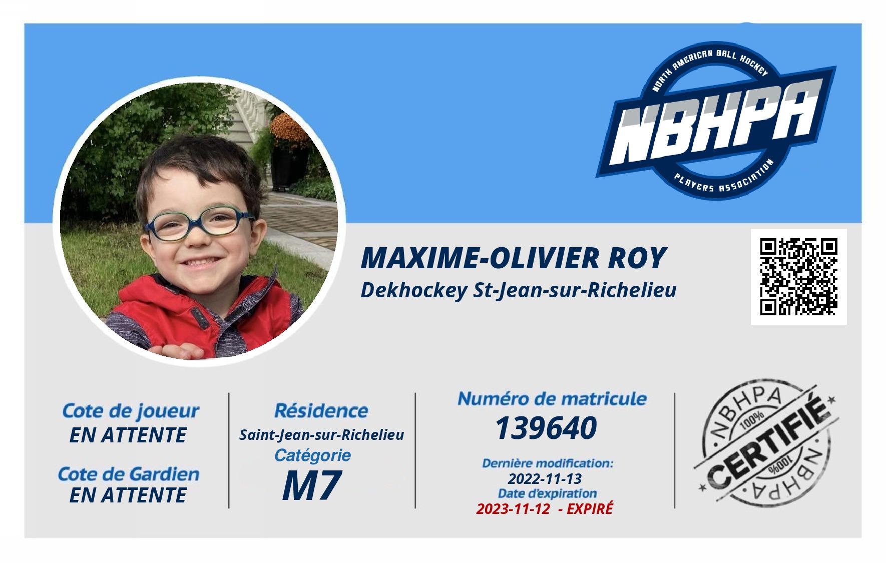 Maxime-Olivier Roy