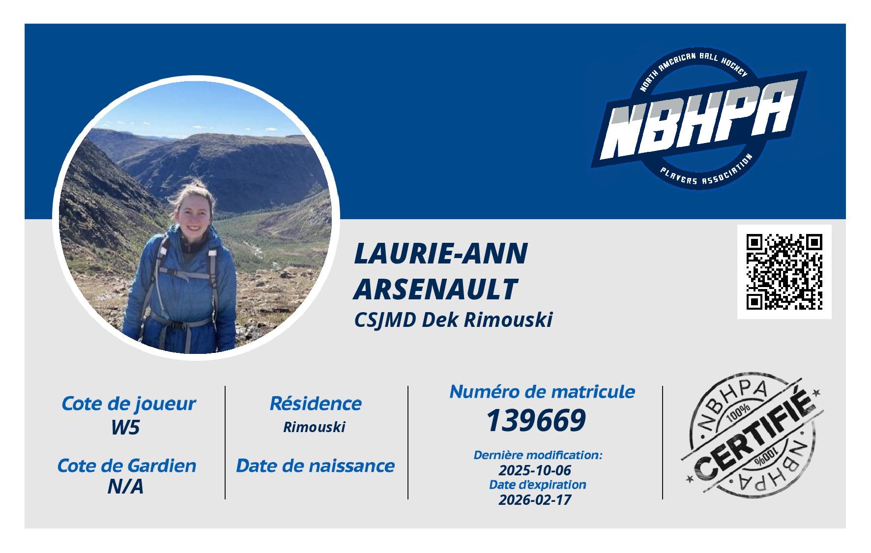 Laurie-Ann Arsenault 