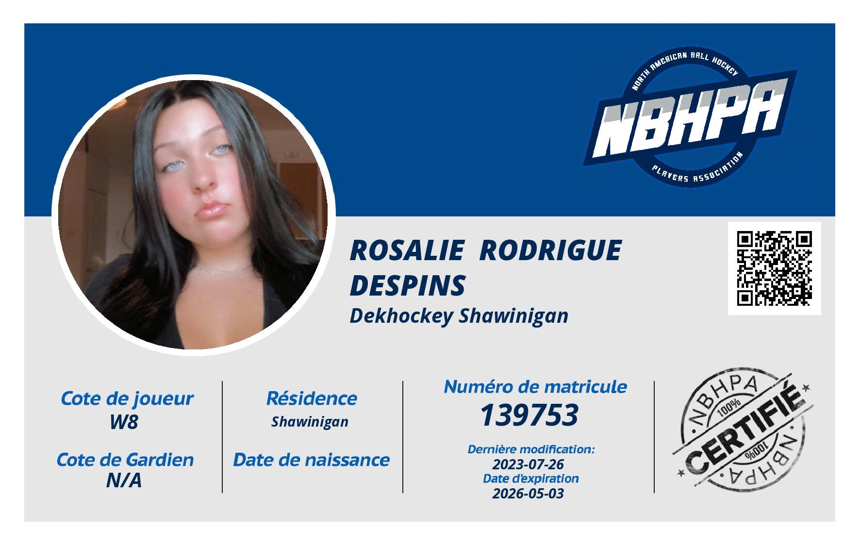 Rosalie  Rodrigue Despins 