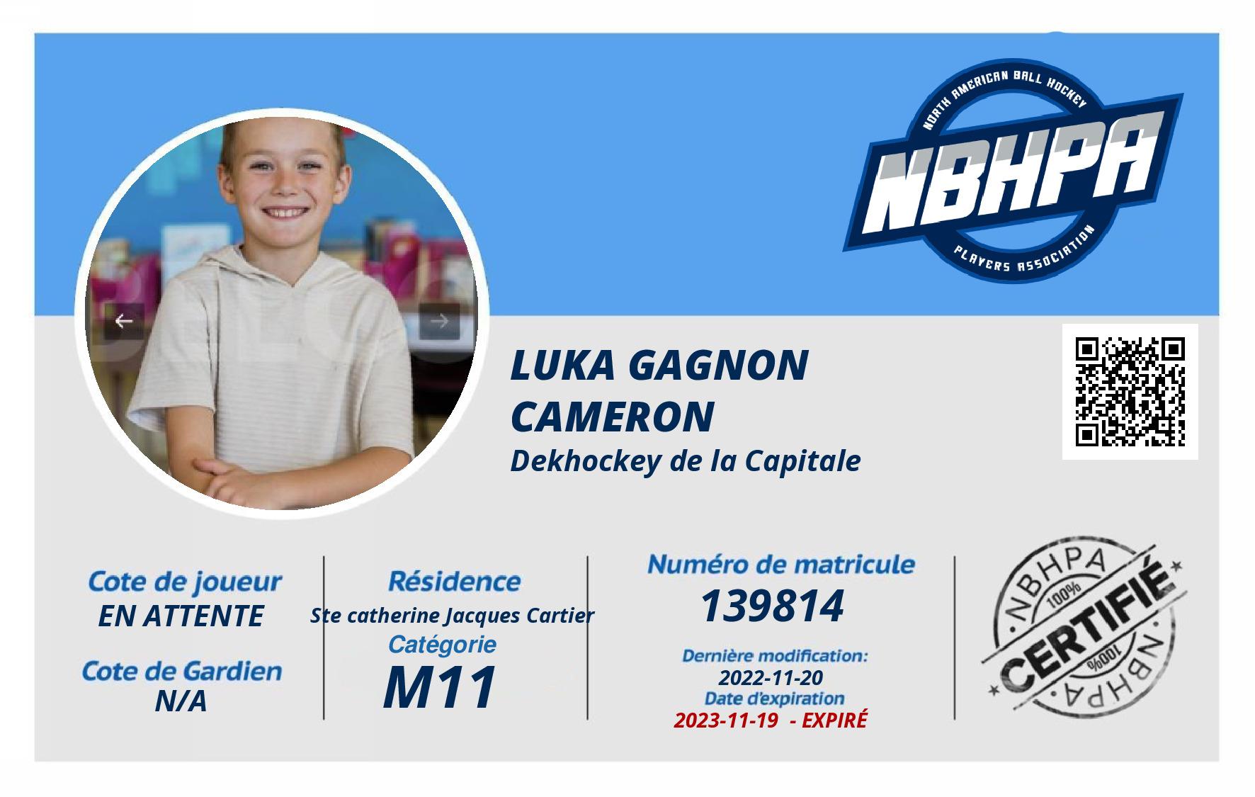 Luka Gagnon Cameron 