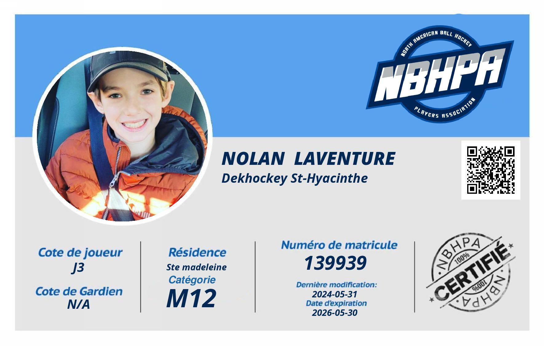 Nolan  Laventure